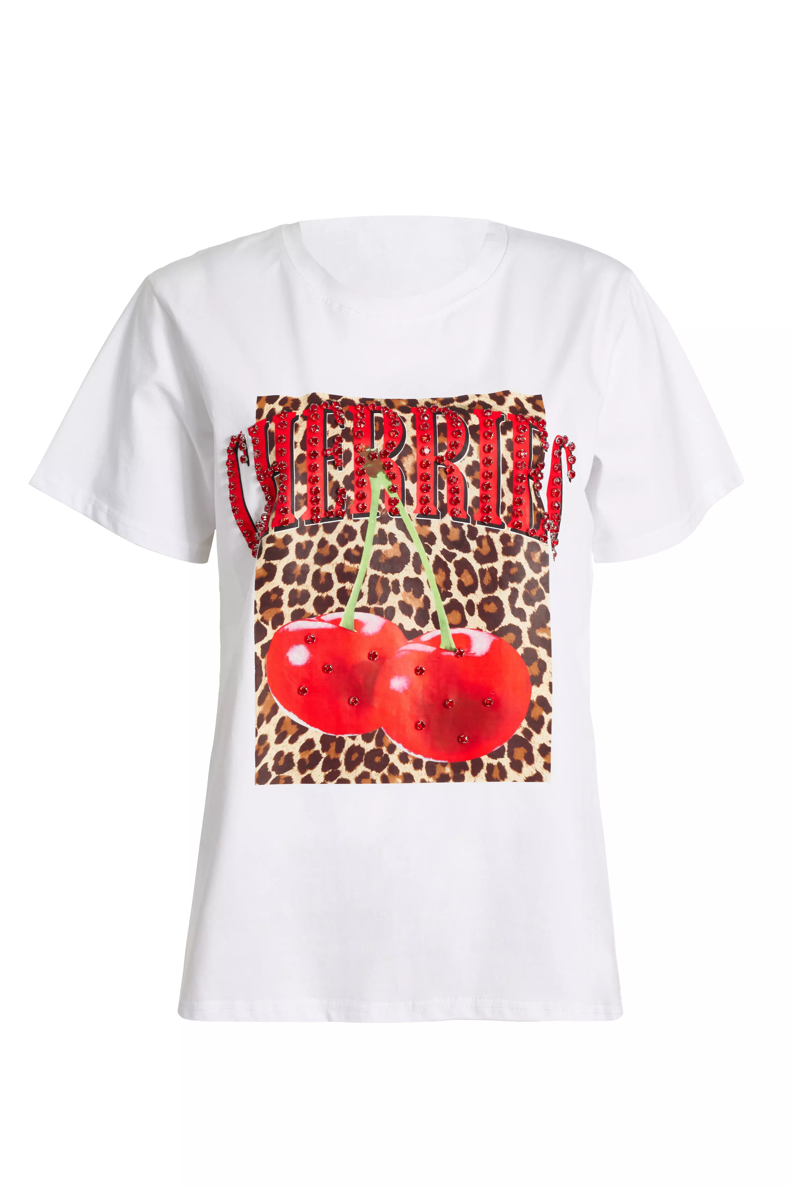 White Cherry Graphic T-Shirt