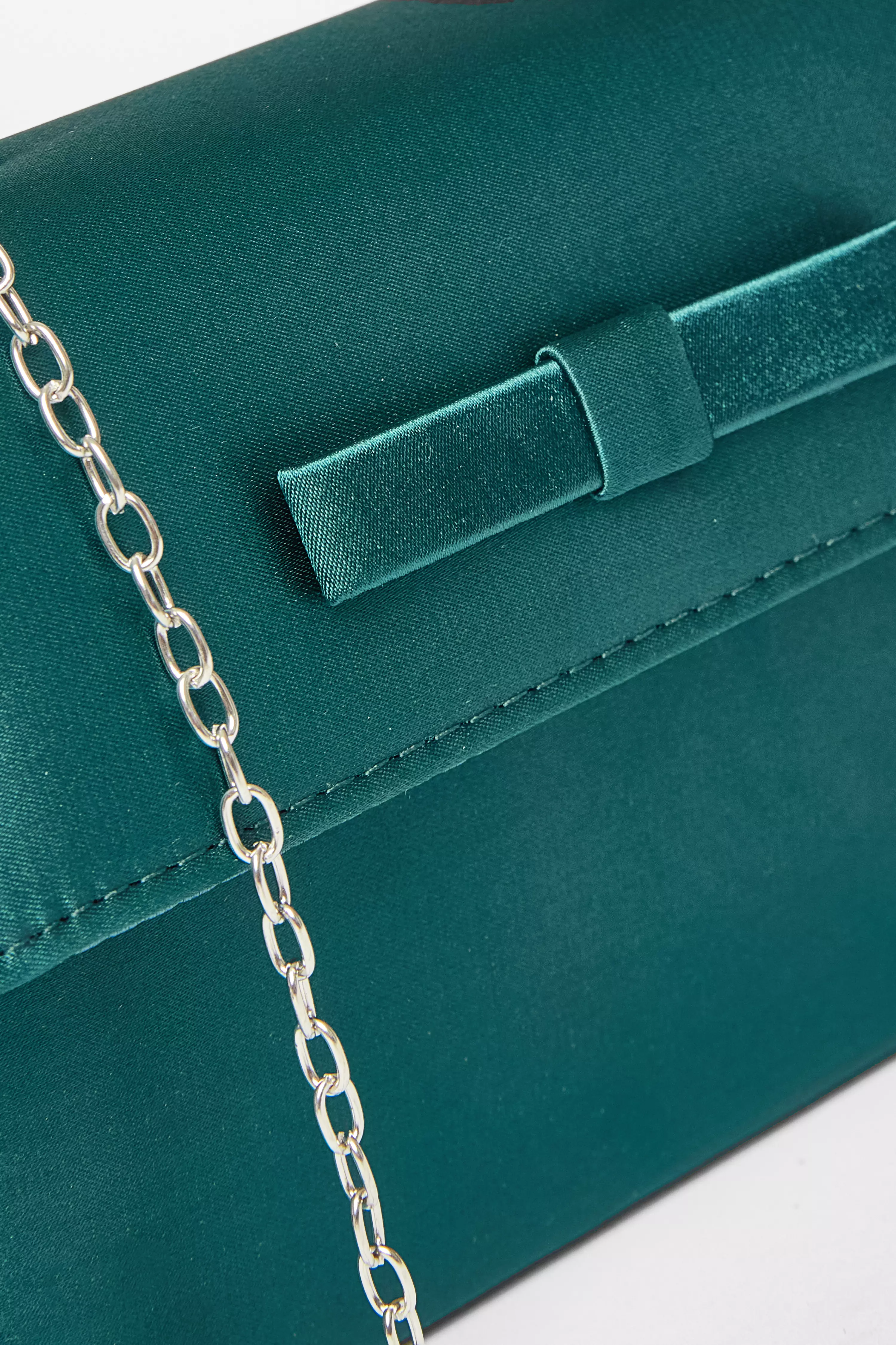 Green Bow Trim Top Handle Bag