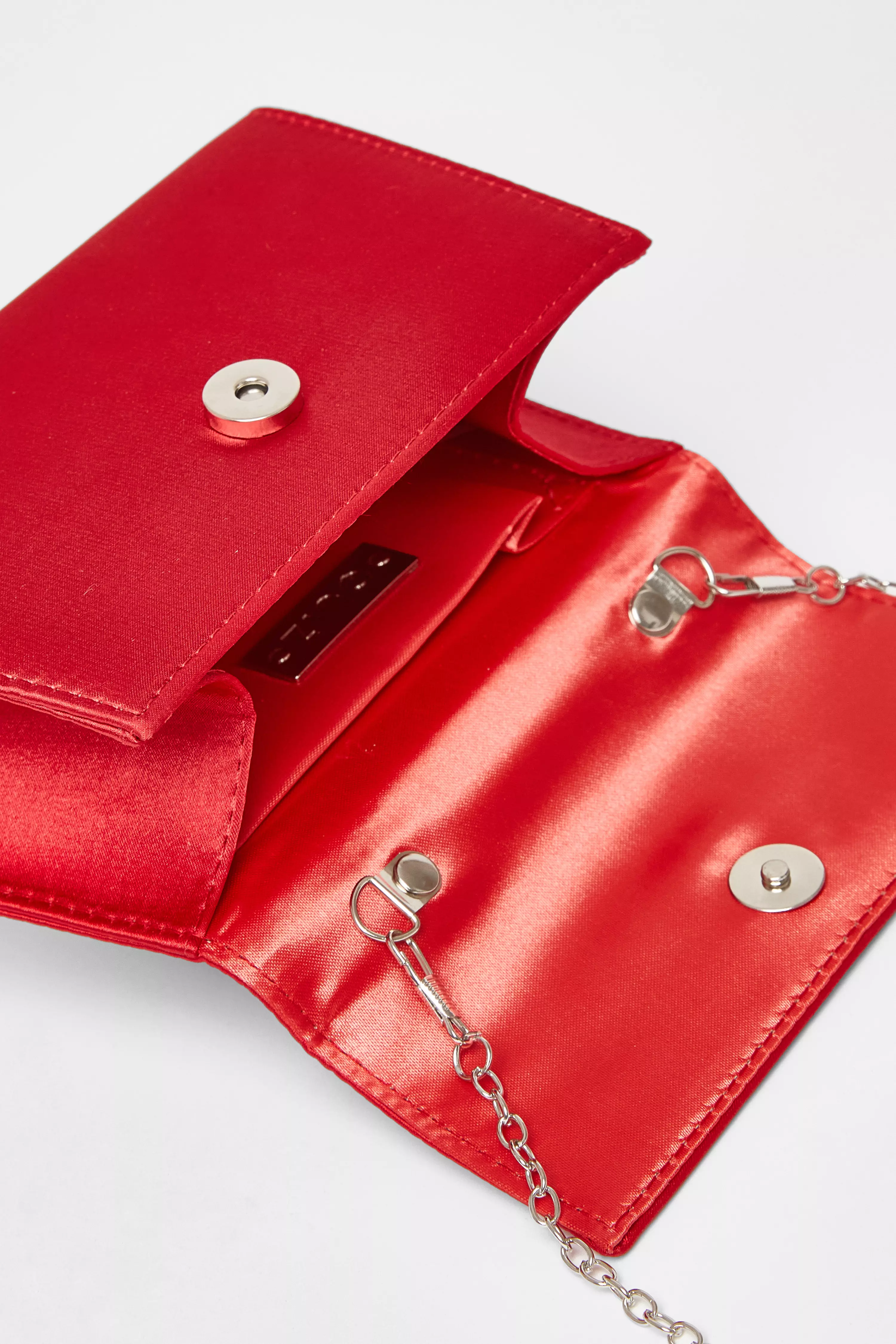 Red Bow Trim Top Handle Bag