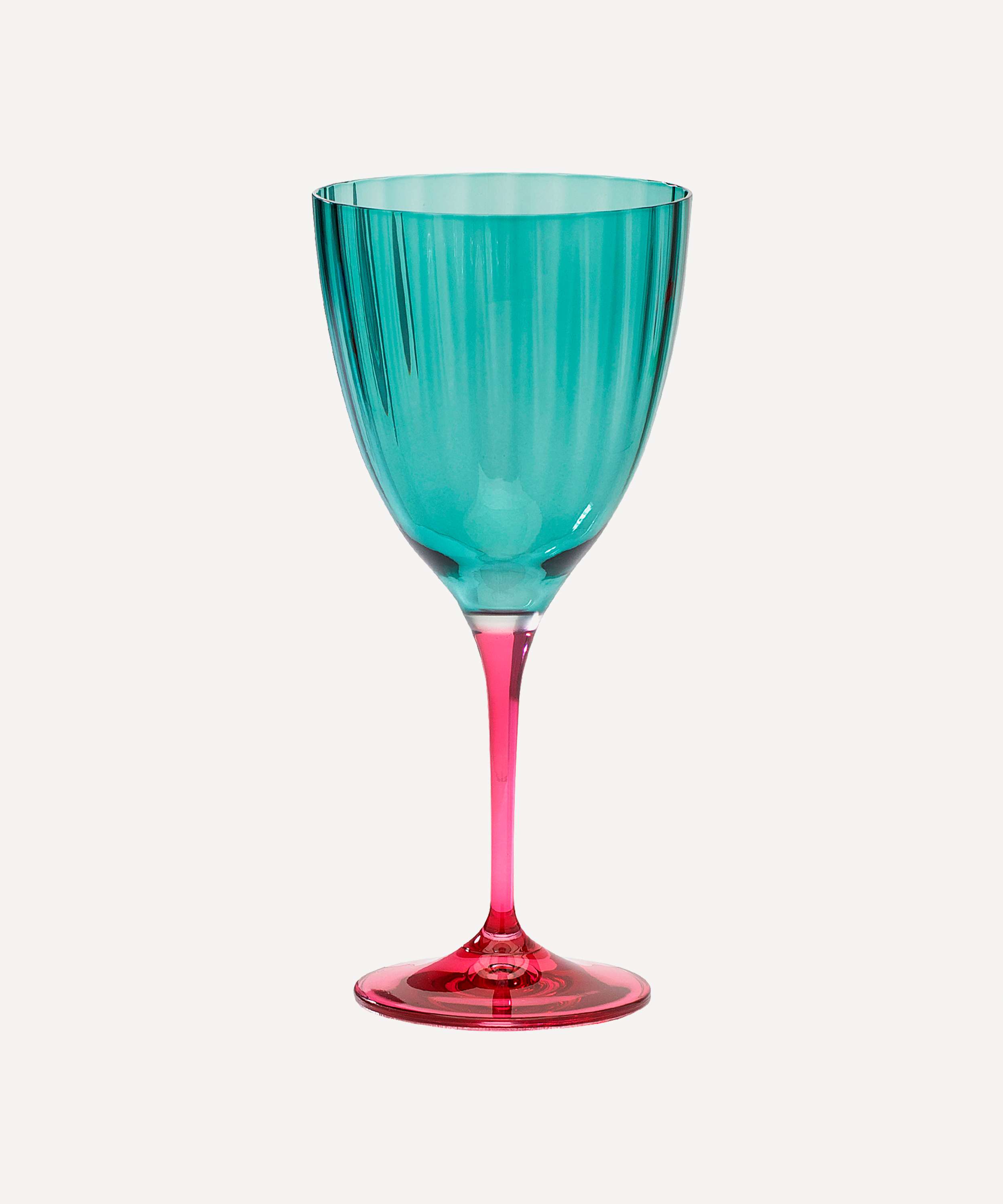 Trix Collection Peacock Wine Glass (Italian Glass) - Luxurious Interiors