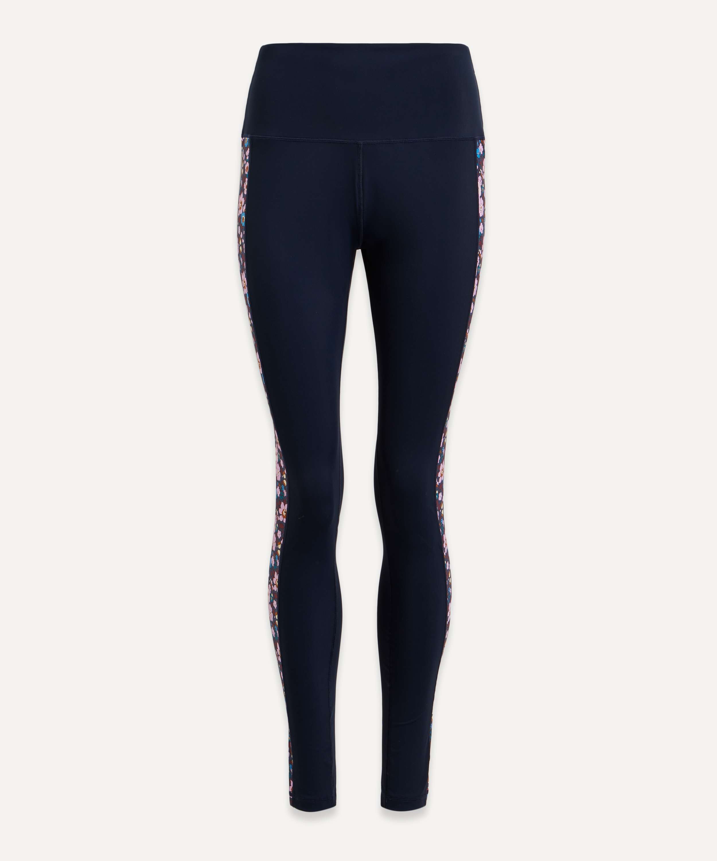 Pop Fit Stella Mid Rise Navy Blue Workout Leggings with Side Pockets
