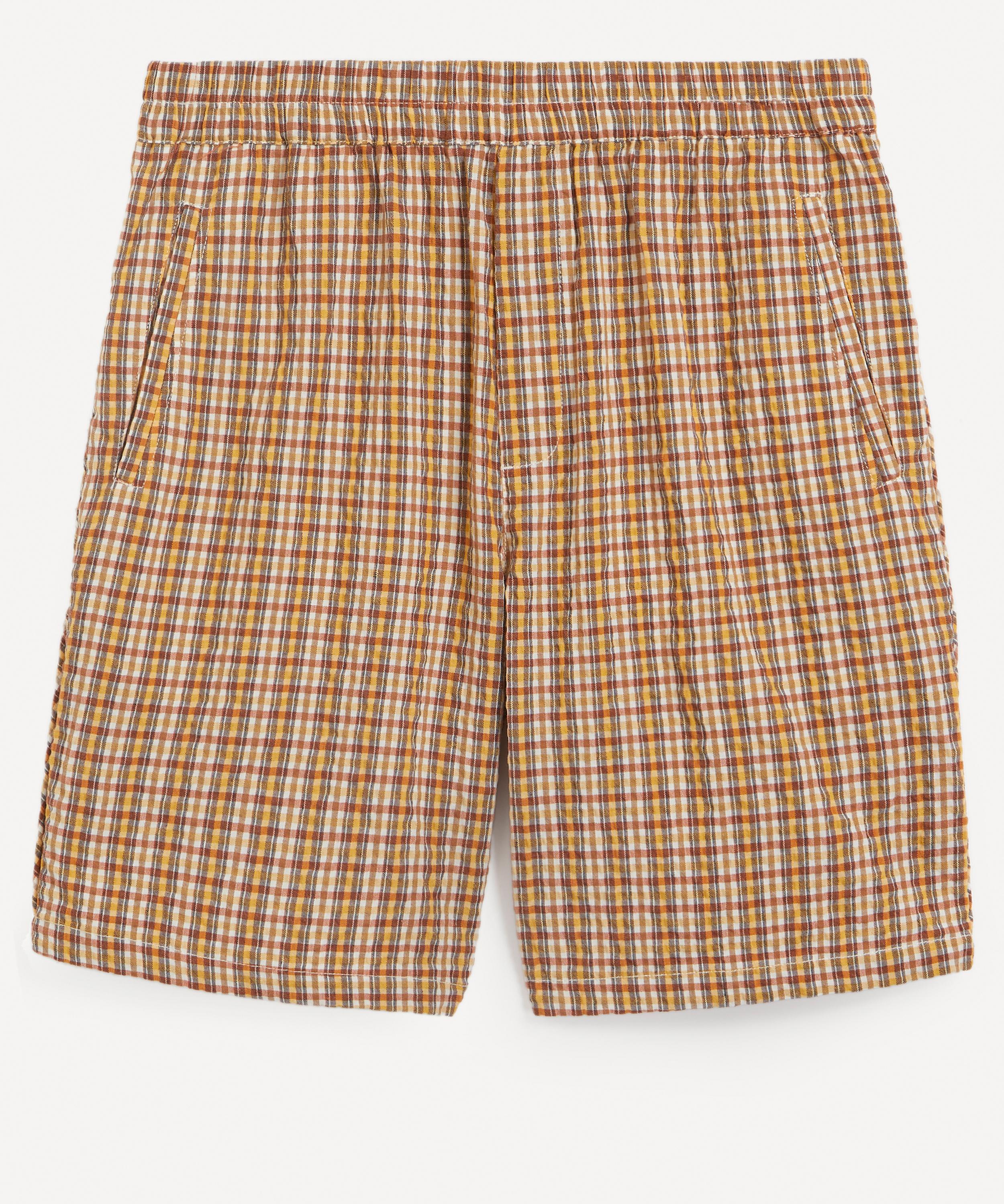 Red Gingham Cotton Boxer Shorts - Richard Anderson