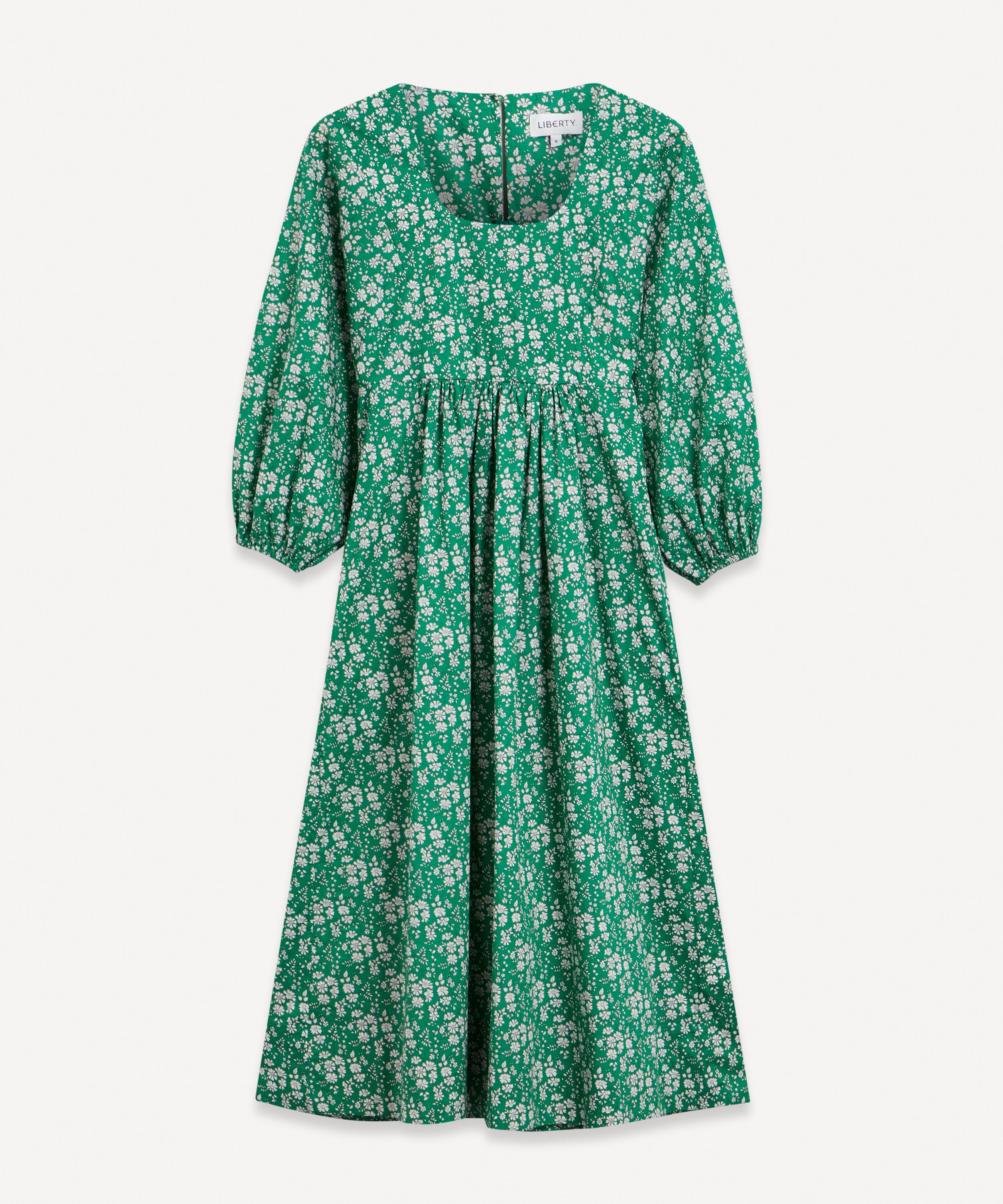 Alice Poplin Tiered Dress - Green – Style Me Luxe