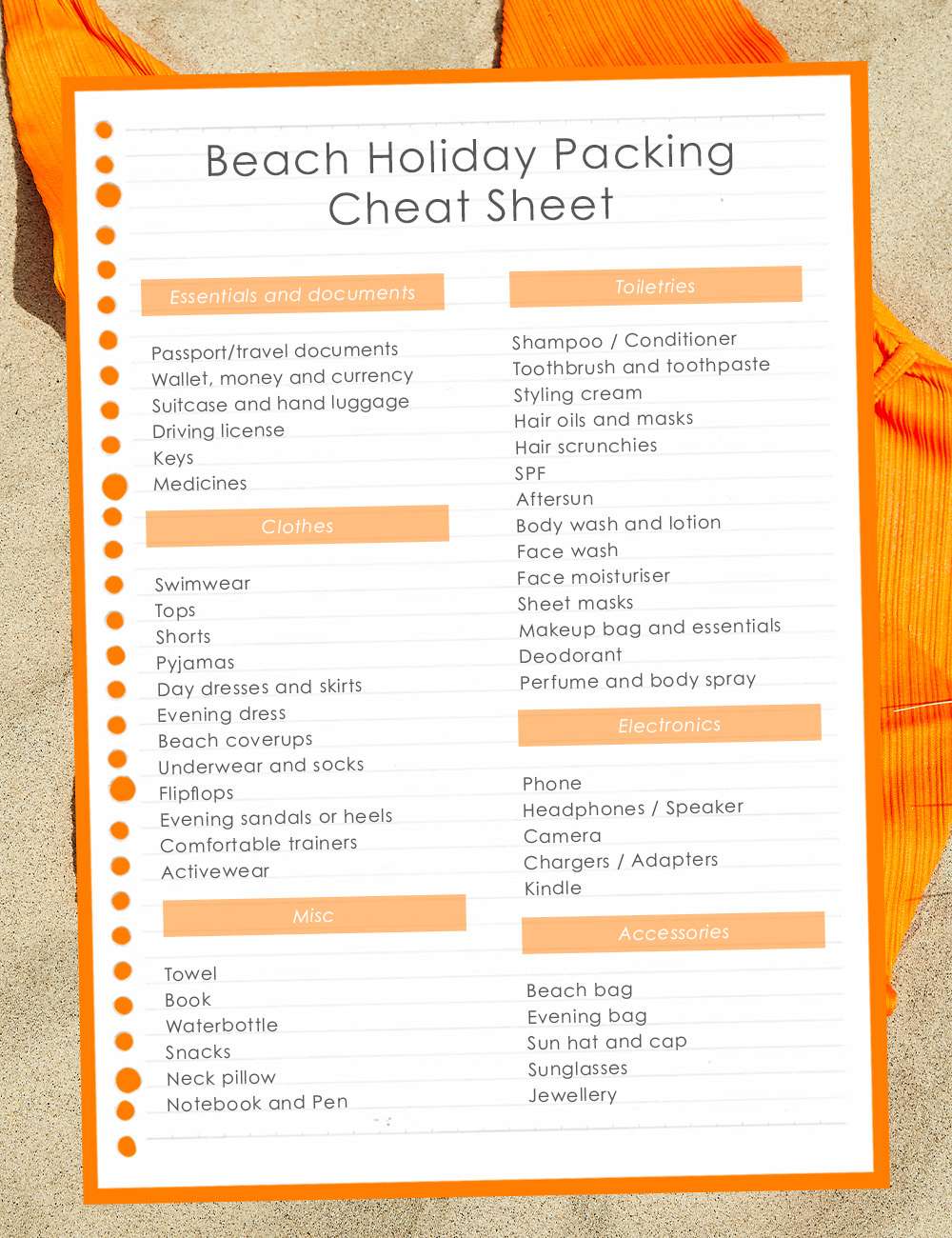 A Vacation Packing Checklist You Need to Download