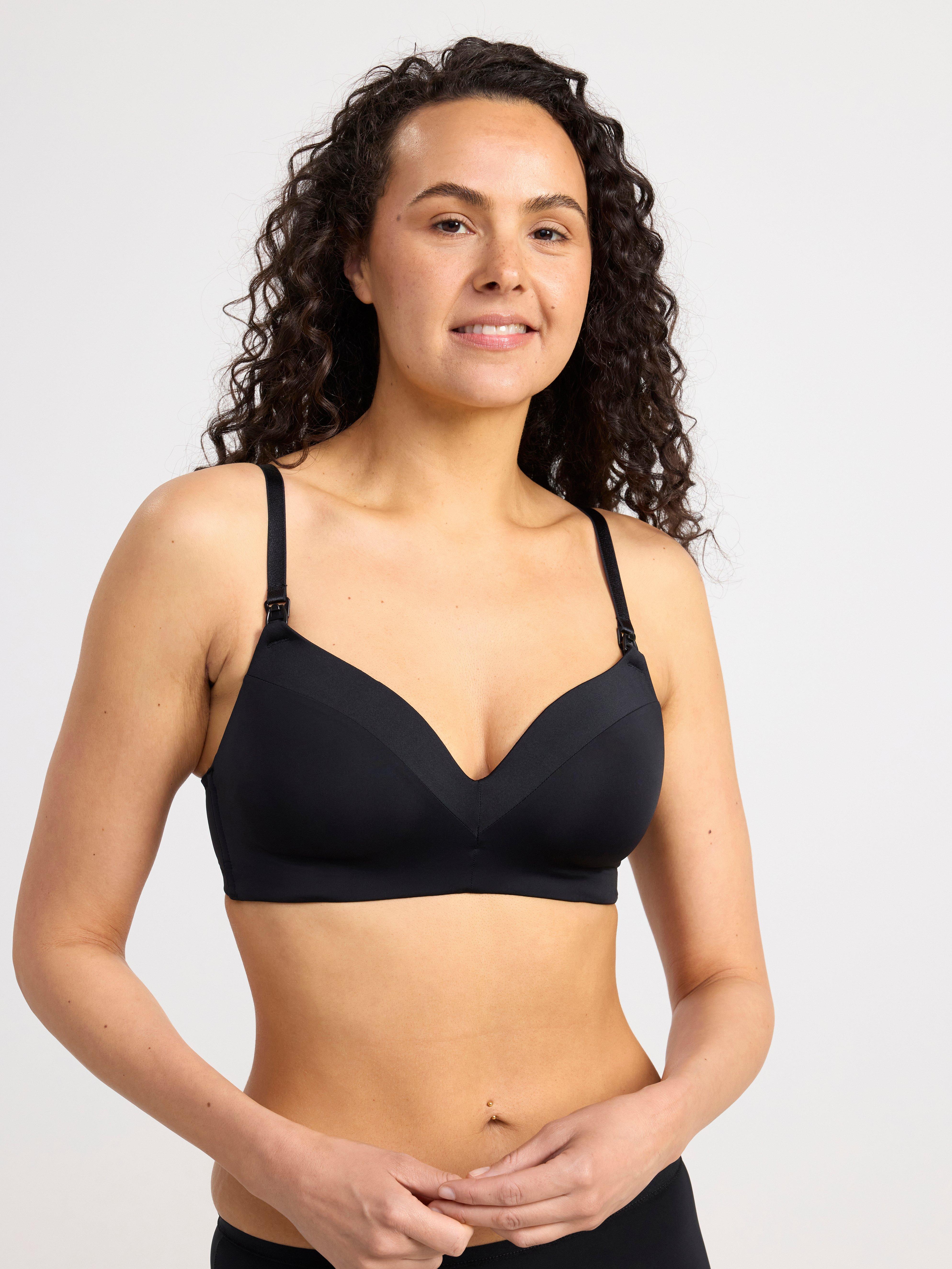 Lindex Mom 2 pack seamless with lace nursing bra in pink and black -  ShopStyle