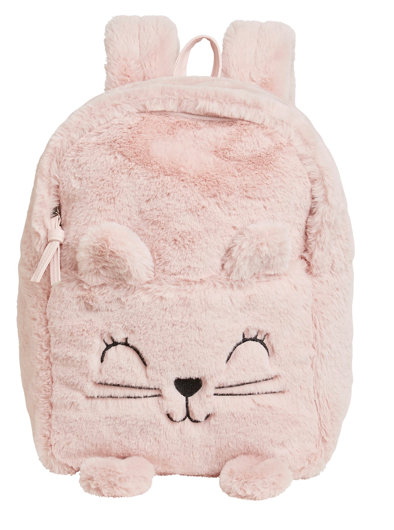 pink fluffy backpack