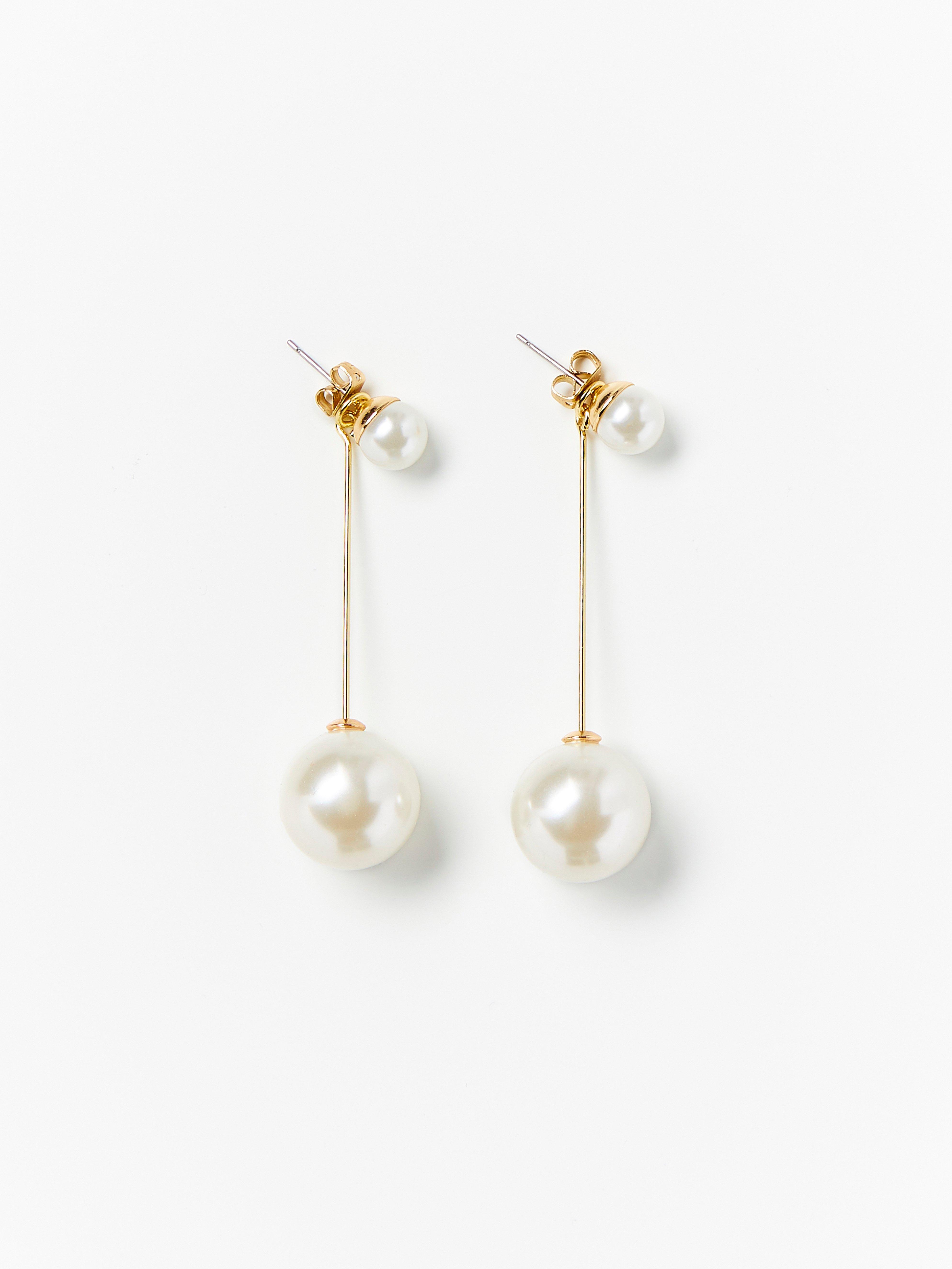 Two-way Pearl Earrings | Lindex UK