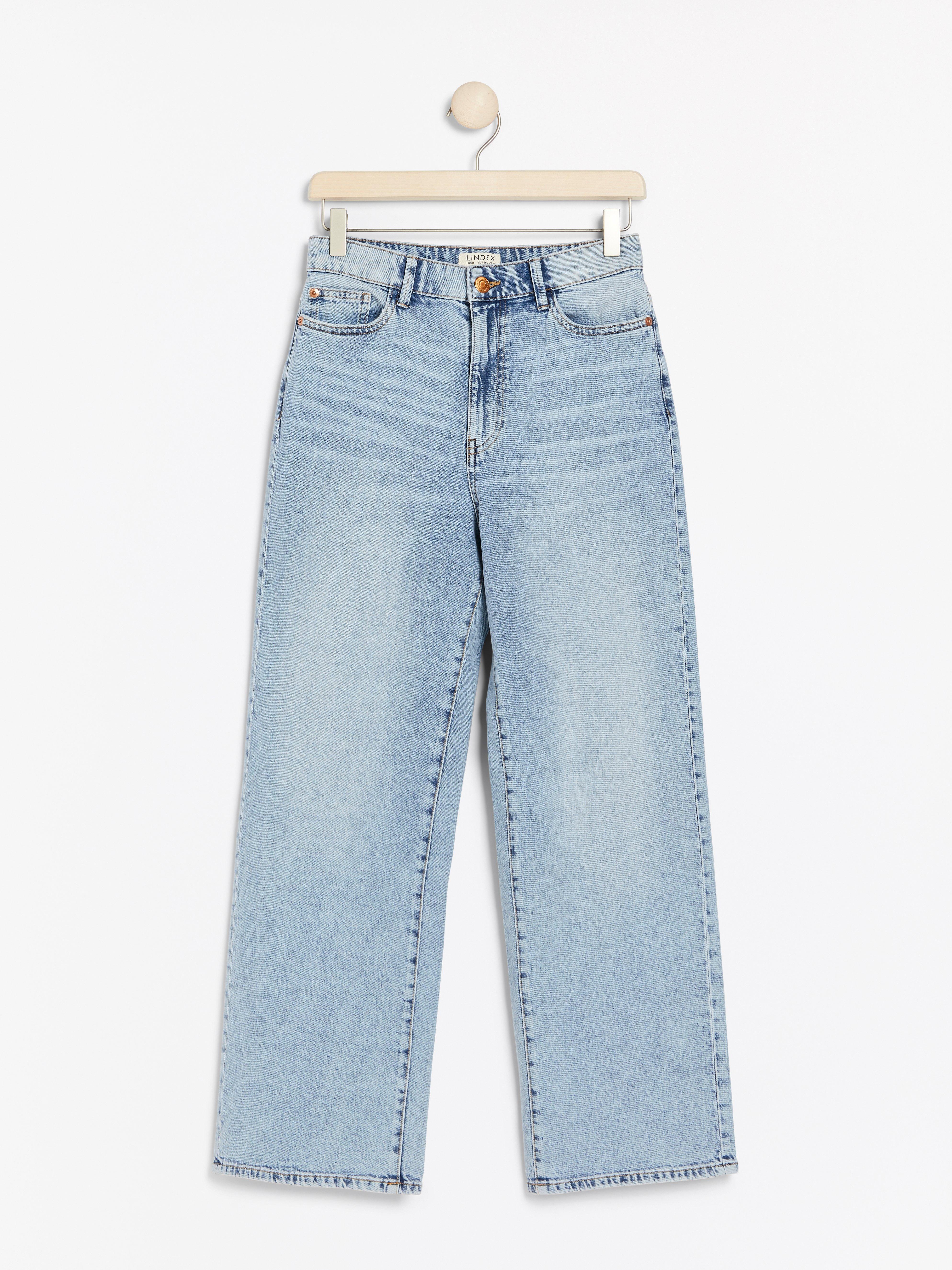 HANNA Wide high waist jeans with cropped leg