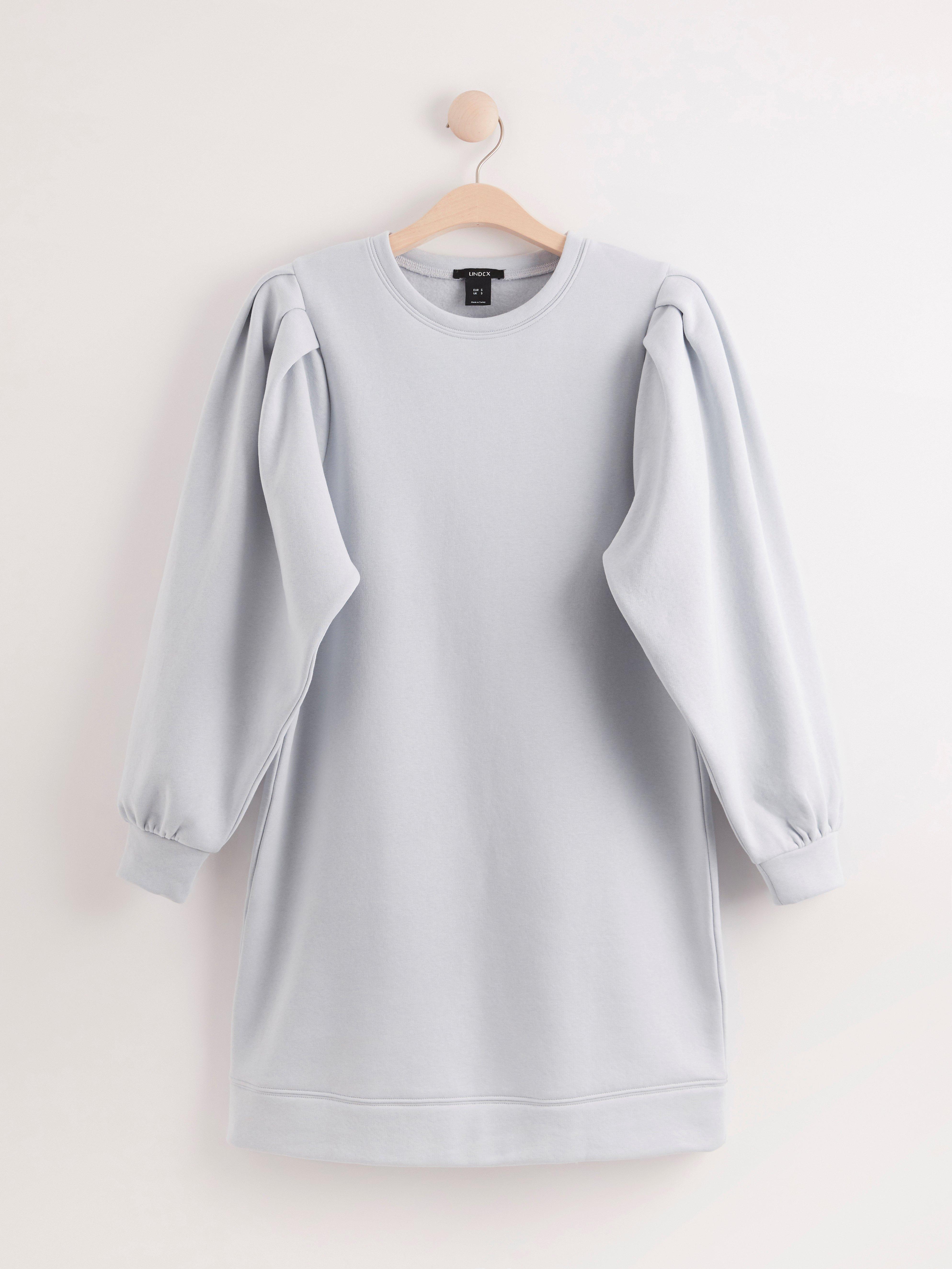 Puff sleeve clearance sweatshirt dress