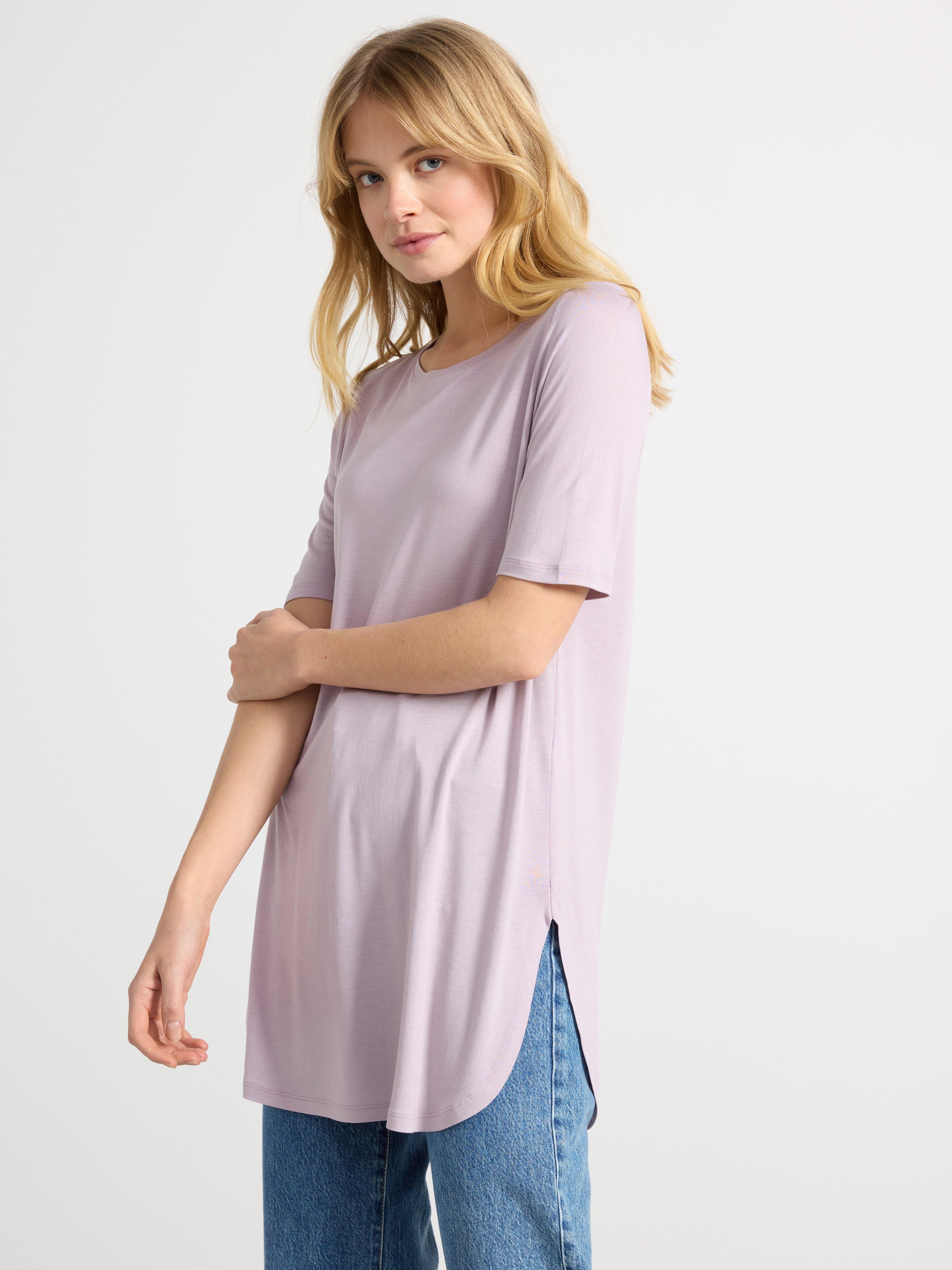 Lindex relaxed beach shirt in lilac