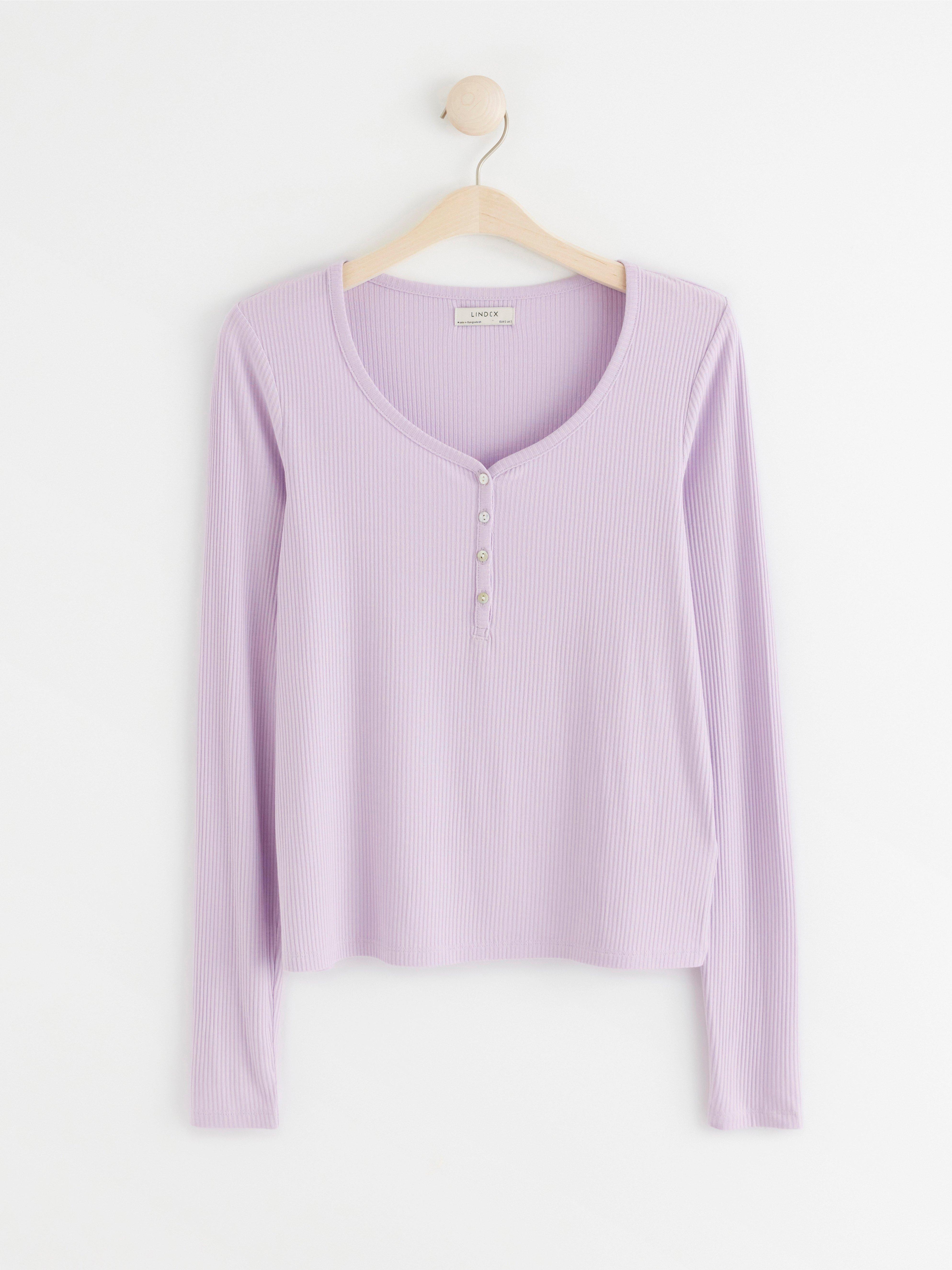 Lindex relaxed beach shirt in lilac