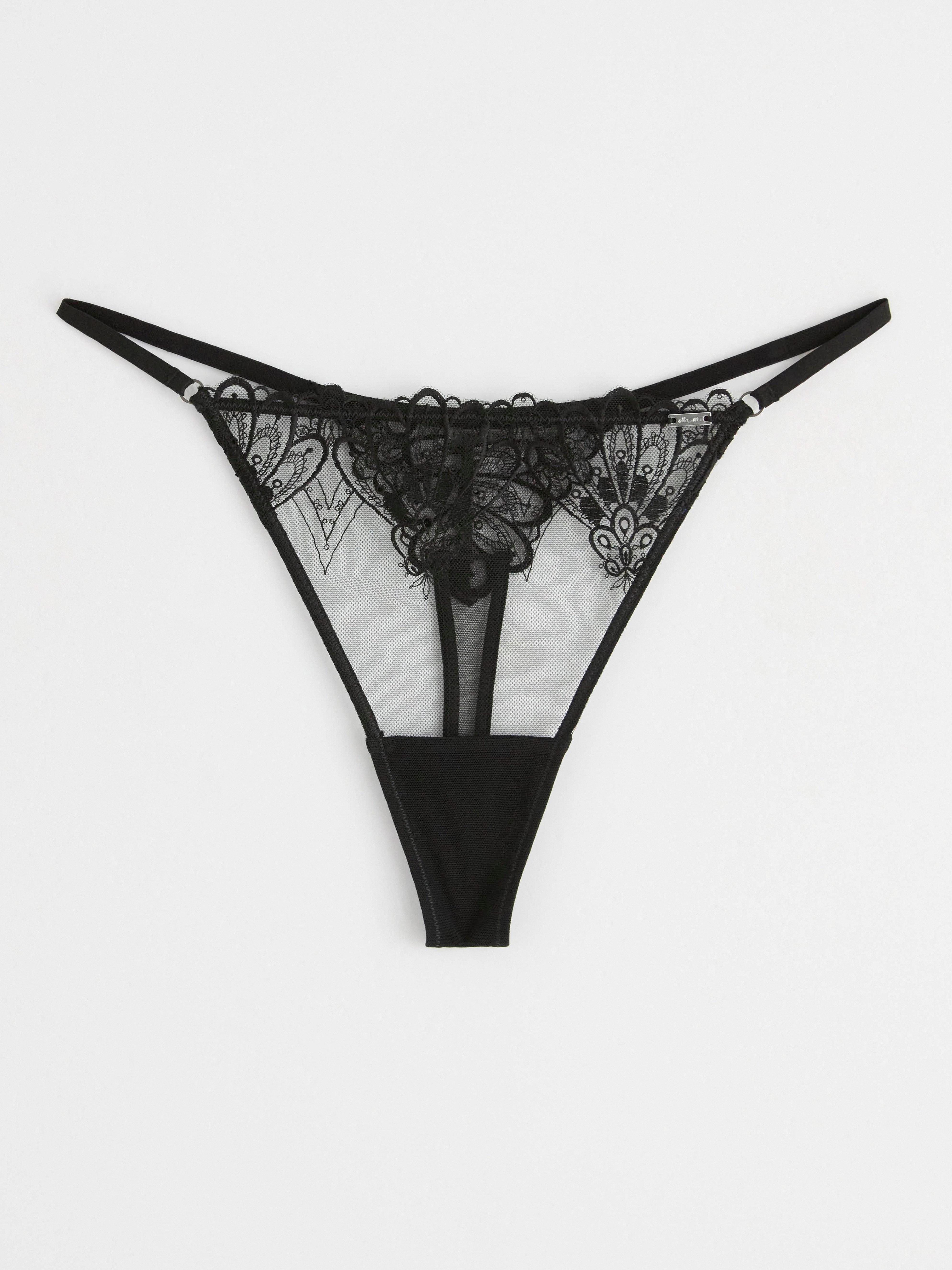 ella m – Thong low waist with mesh and lace