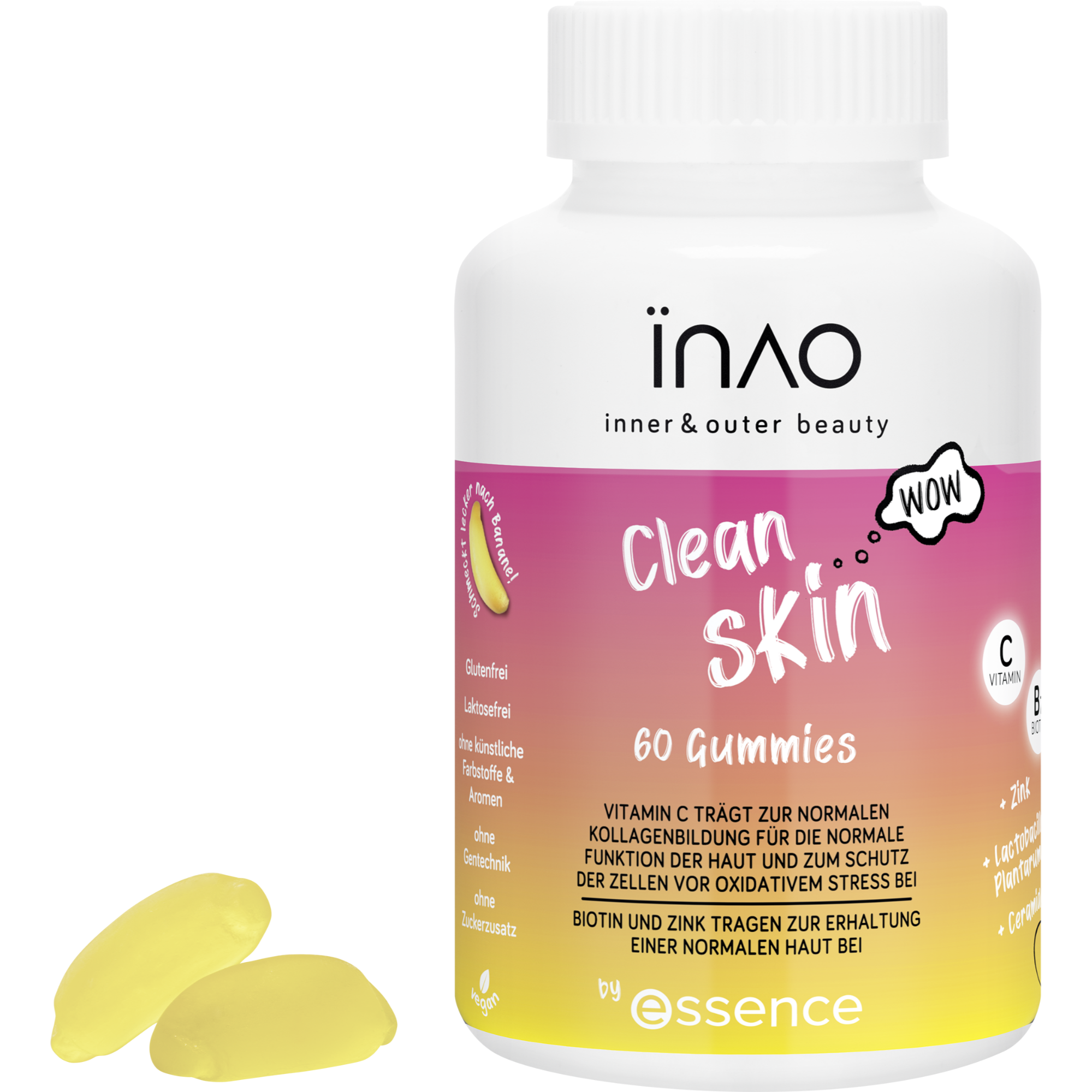 INAO inner and outer beauty Clean Skin gummies by essence
