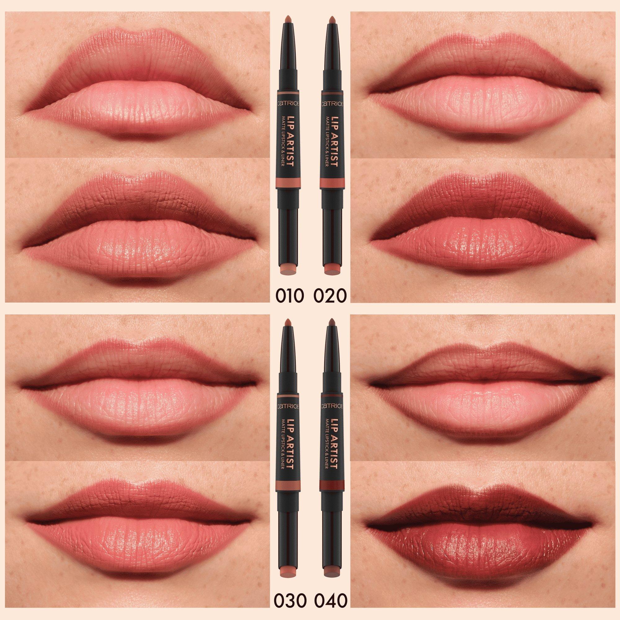 أحمر ومحدد الشفاه غير اللامع Lip Artist