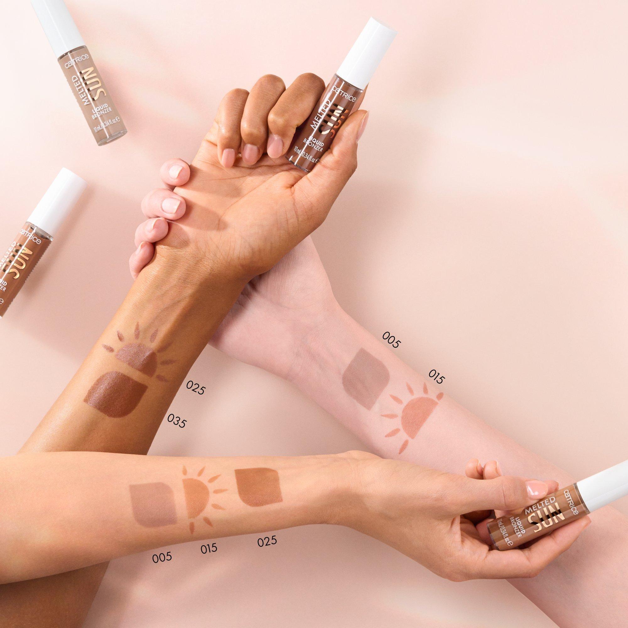 Melted Sun šķidrs bronzeris – Application Swatch Together - Produkta vienums 3 no 5