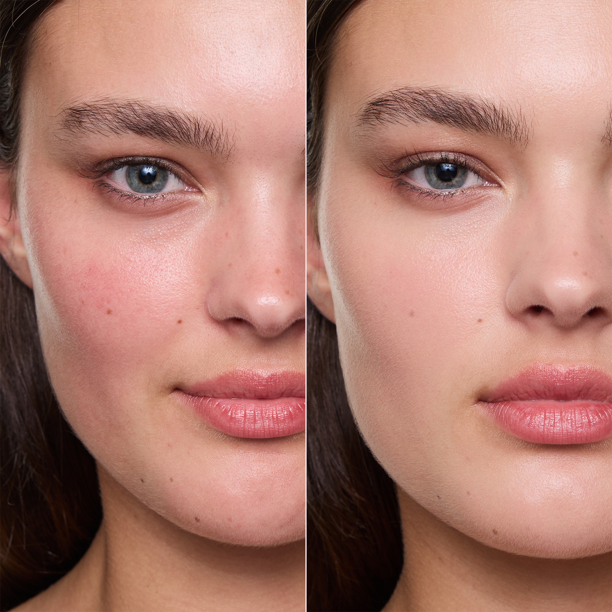 silky CUSHION Тональна база – Application Before After - Product item 6 of 9