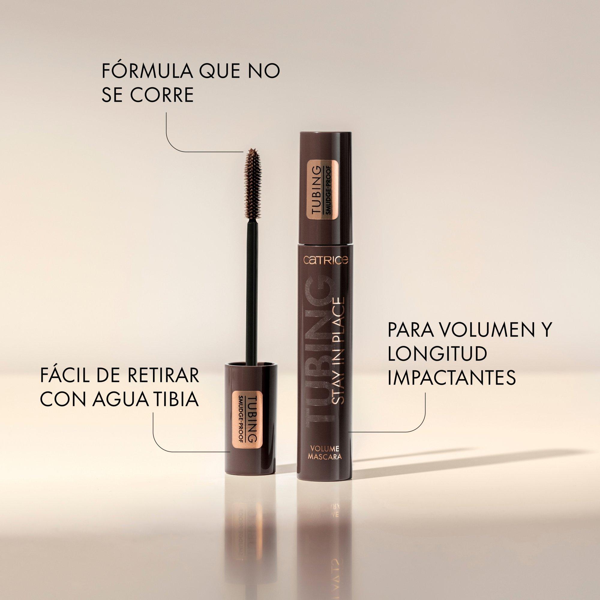 Máscara de pestañas voluminizadora TUBING Stay In Place Volume Mascara – Info Graphic - Product item 4 of 11