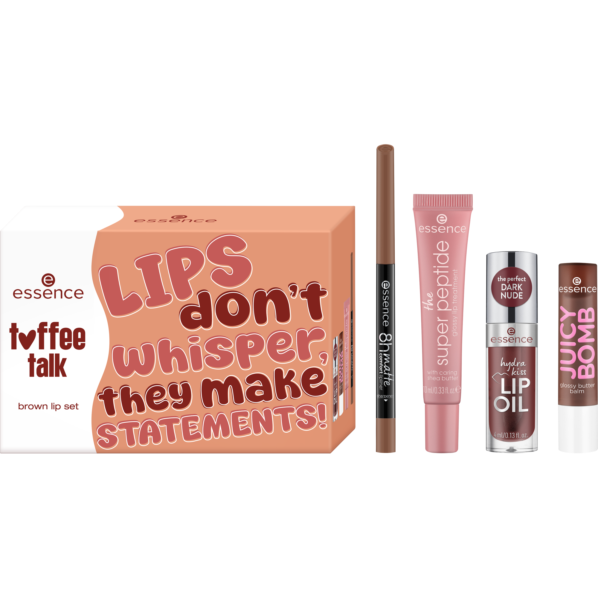 toffee talk smeđi set za usne
