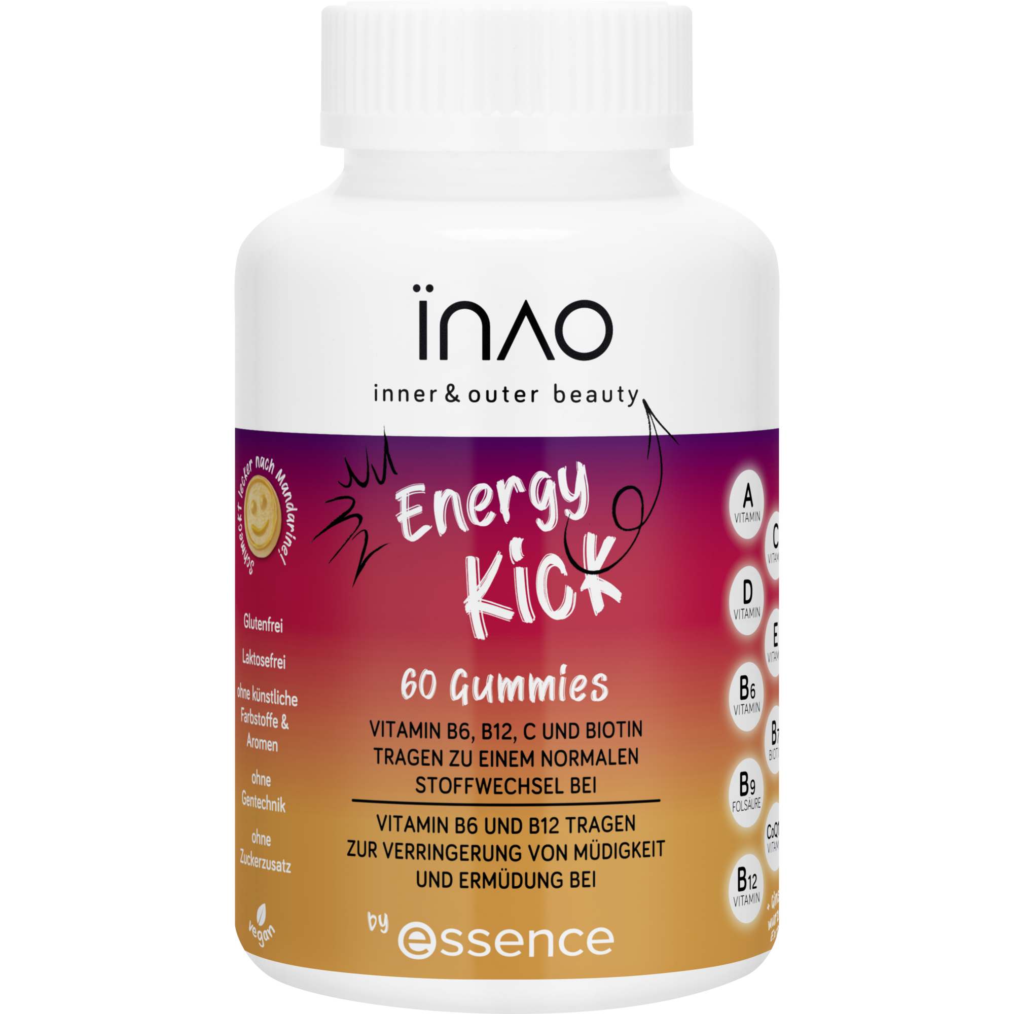 INAO inner and outer beauty Energy Kick gummies by essence