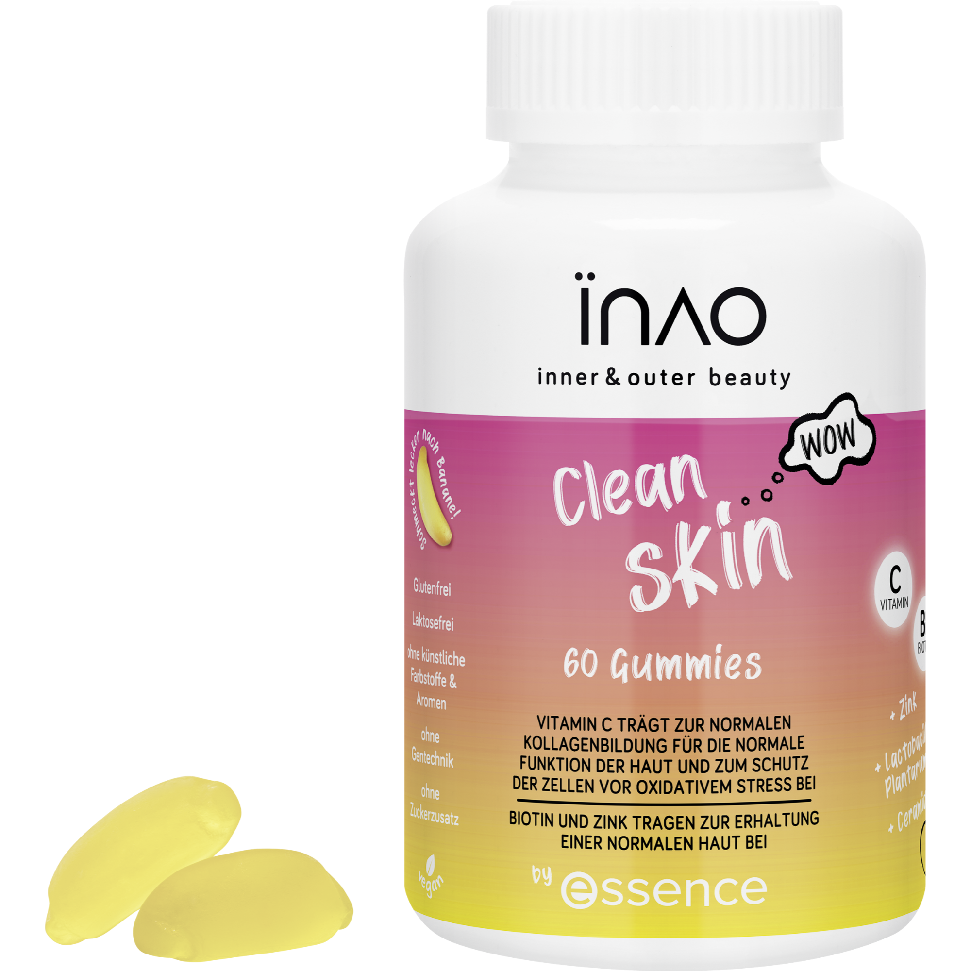 INAO inner and outer beauty Clean Skin gummies by essence