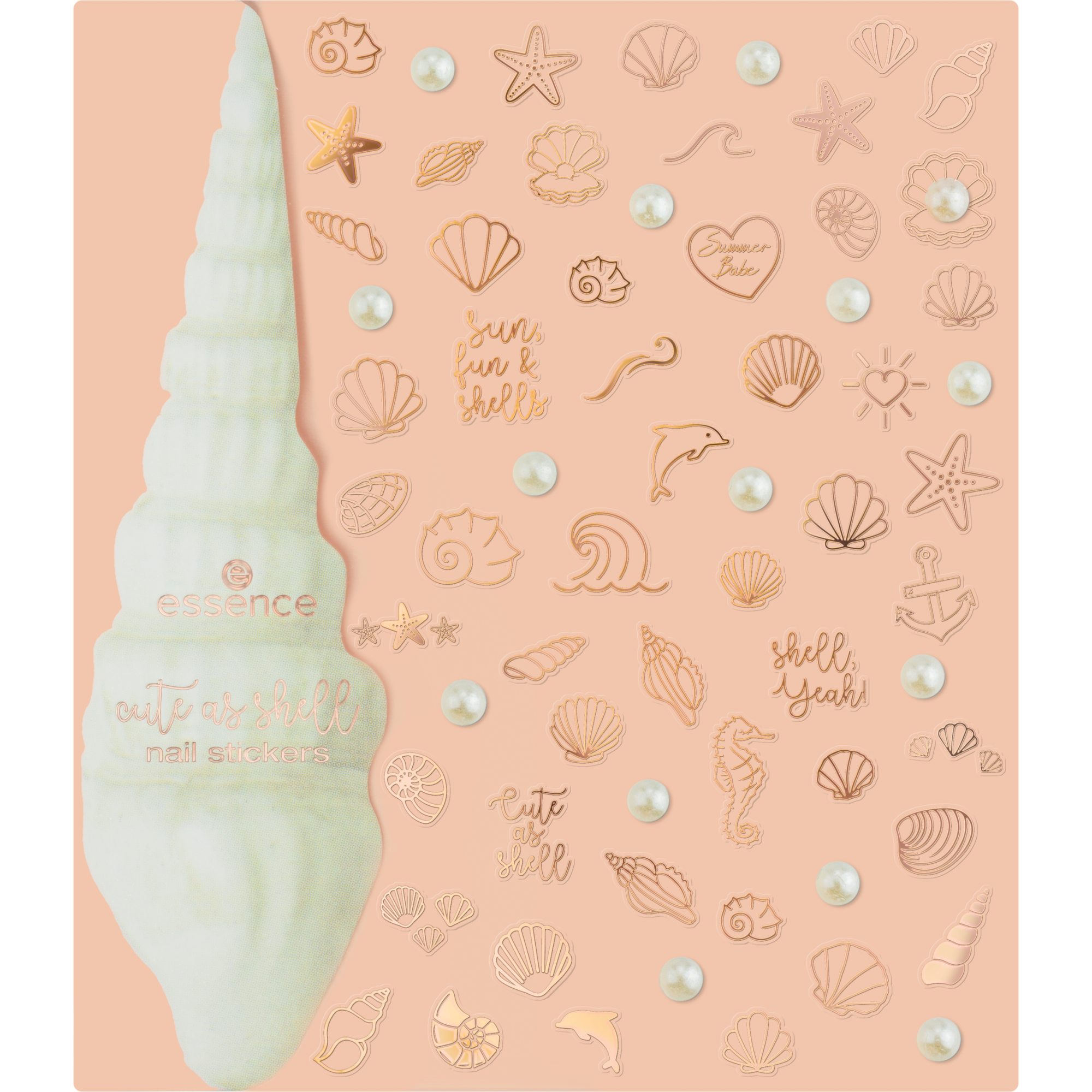 cute as shell nail stickers