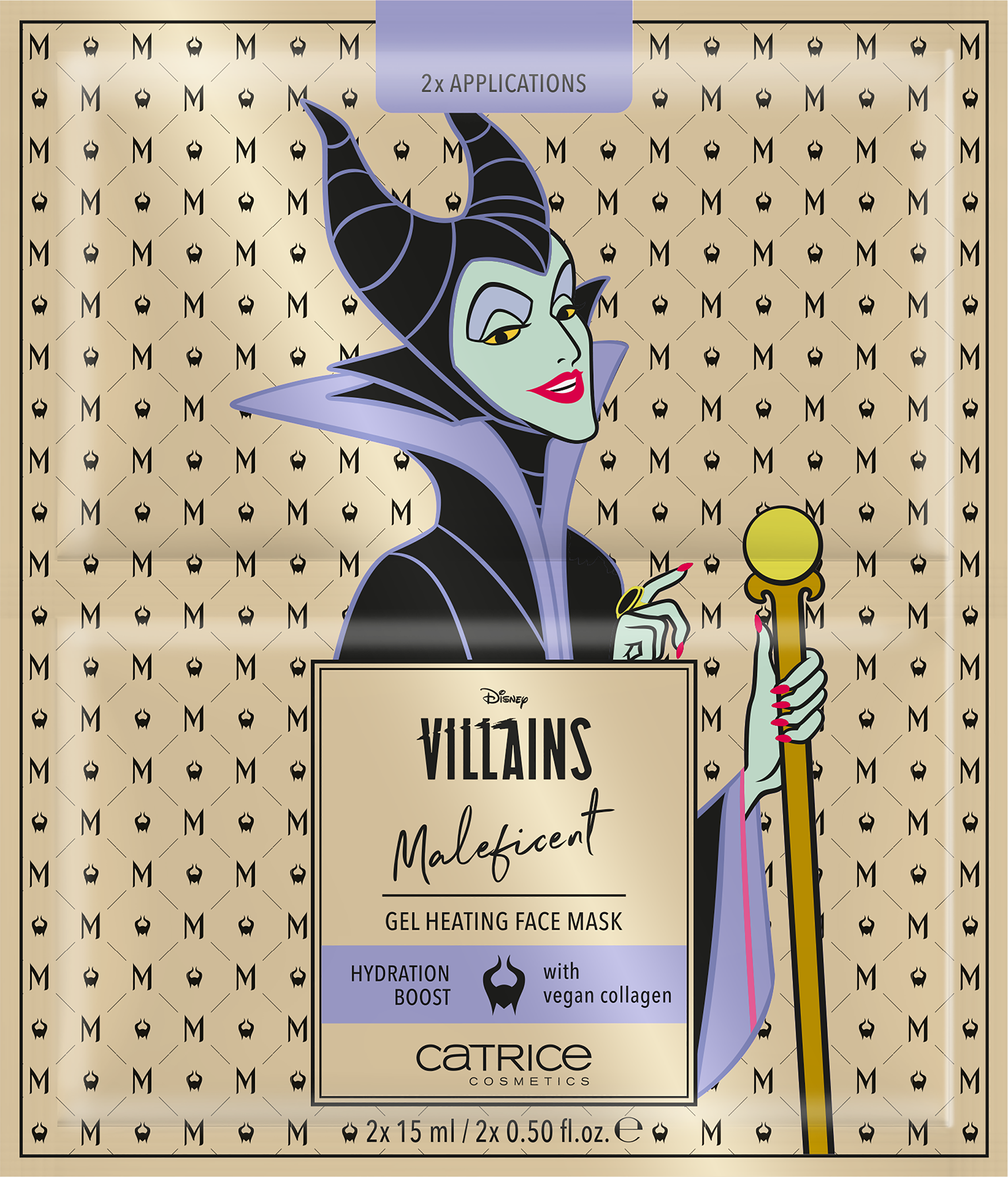 Rozgrzewająca żelowa maseczka do twarzy Disney Villains Maleficent
