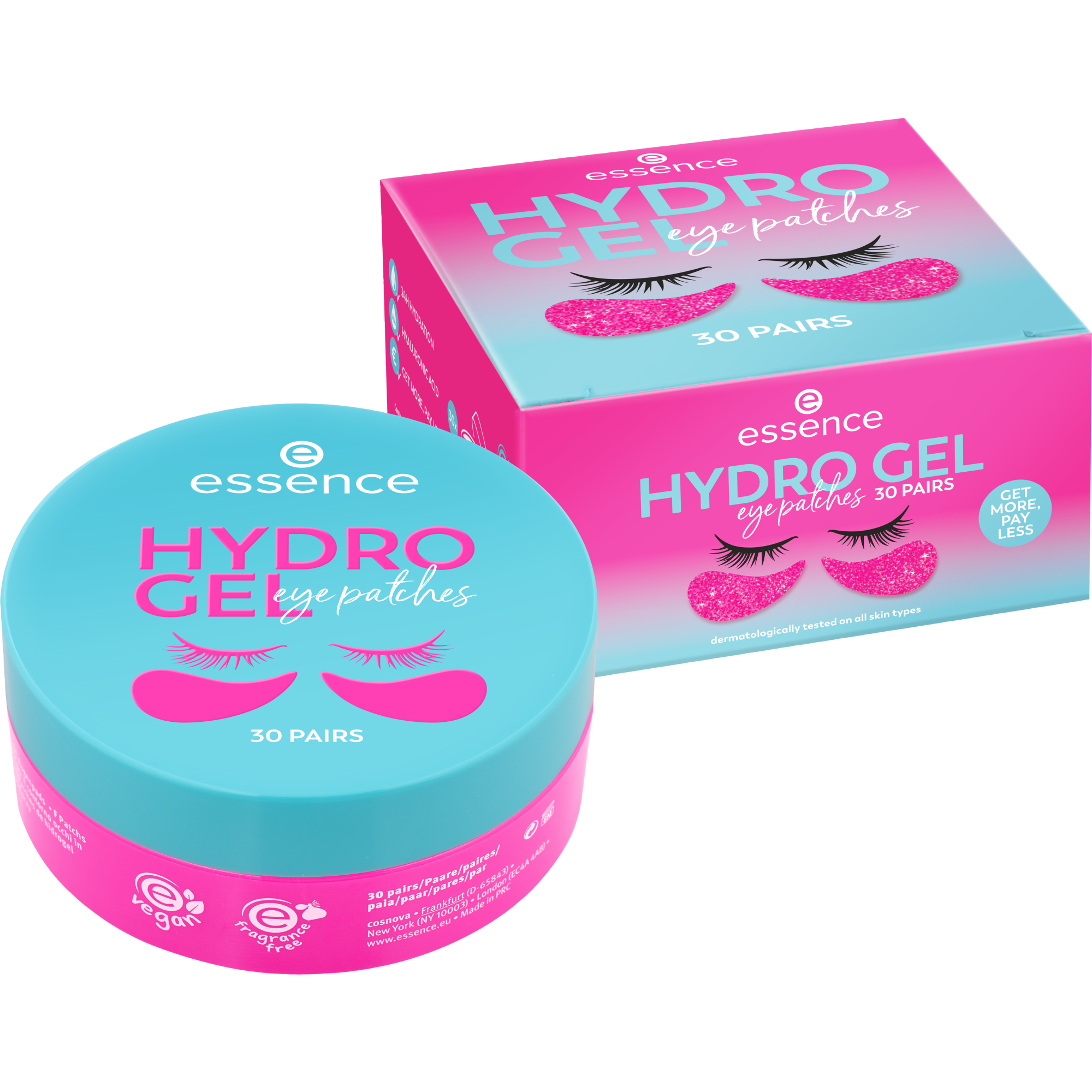 HYDRO GEL eye patches 30 PAIRS patchs yeux