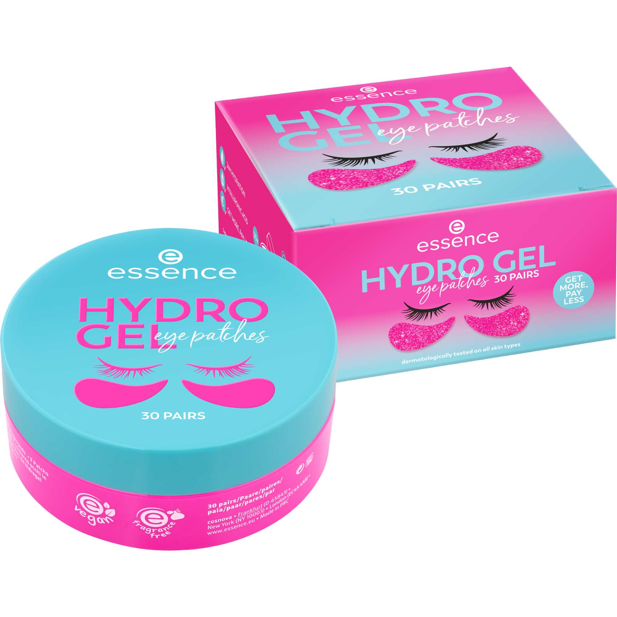 30 porų paakių kaukių HYDRO GEL eye patches