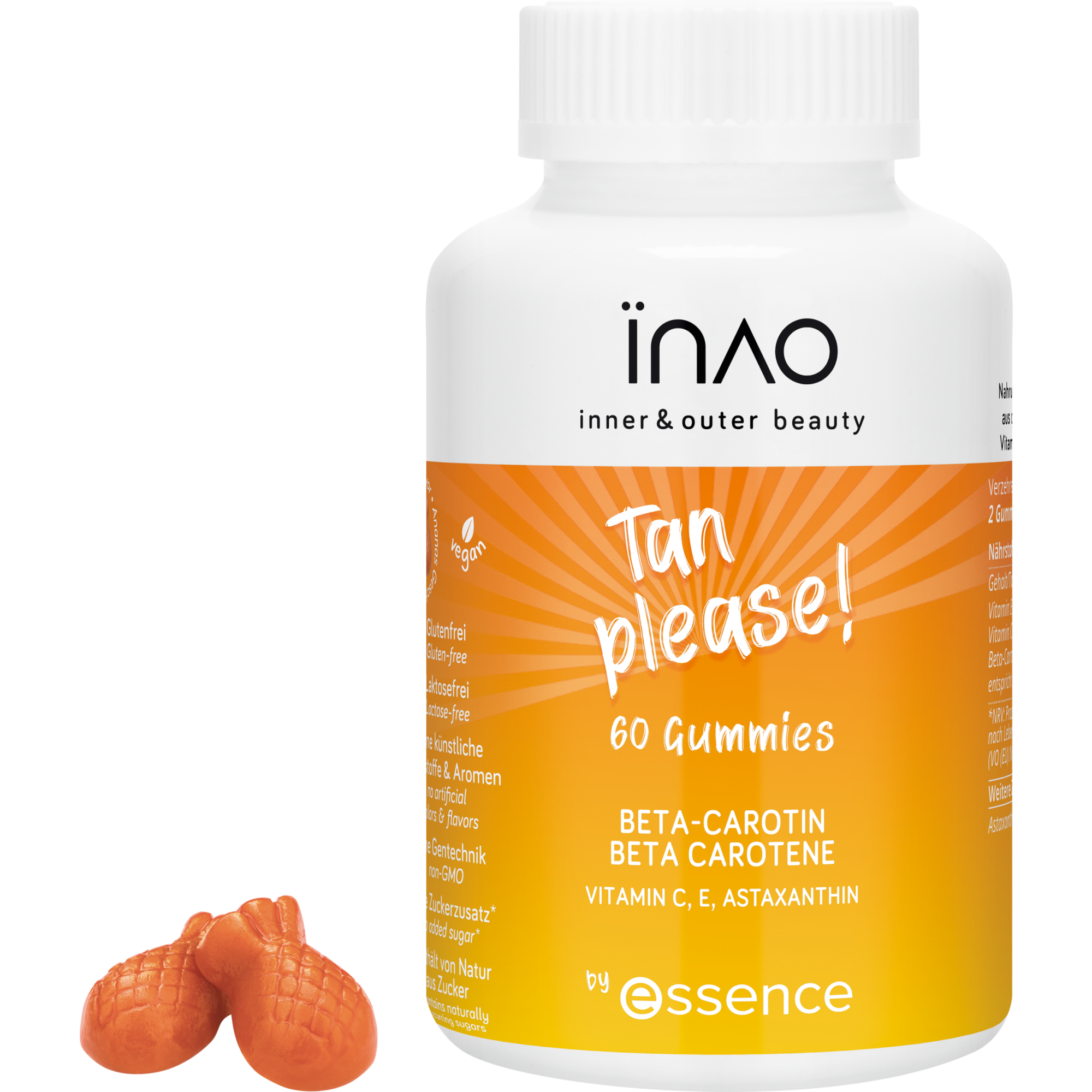 INAO inner and outer beauty Tan Please! gummies by essence