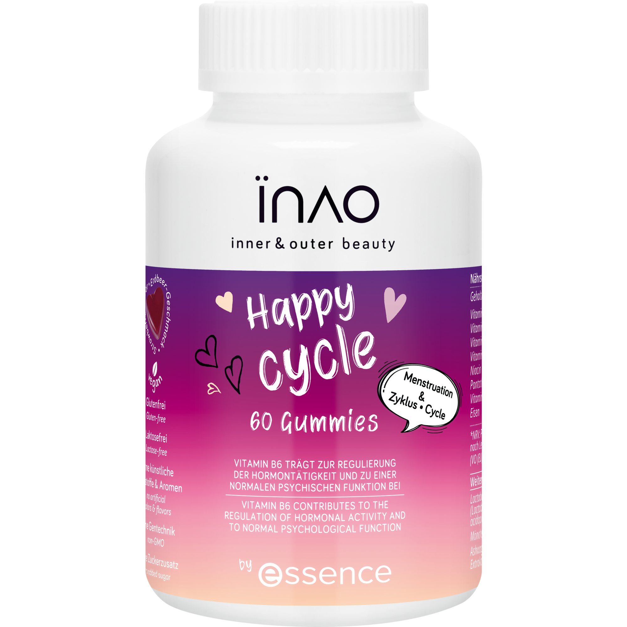 INAO inner and outer beauty Happy Cycle gummies by essence