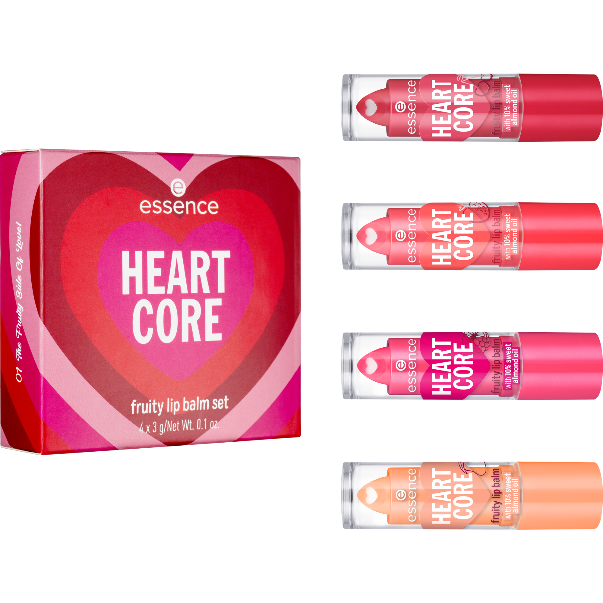HEART CORE fruity lip balm set kit baume à lèvres