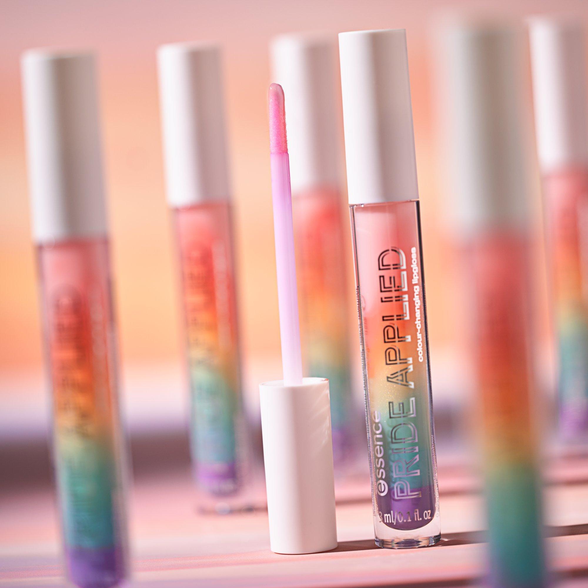 PRIDE APPLIED colour-changing lipgloss
