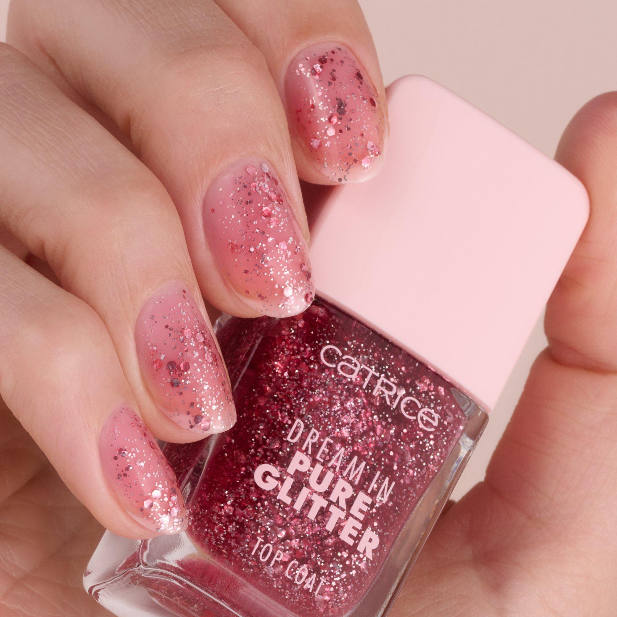 Viršutinis nagų lako sluoksnis Dream In Pure Glitter Top Coat