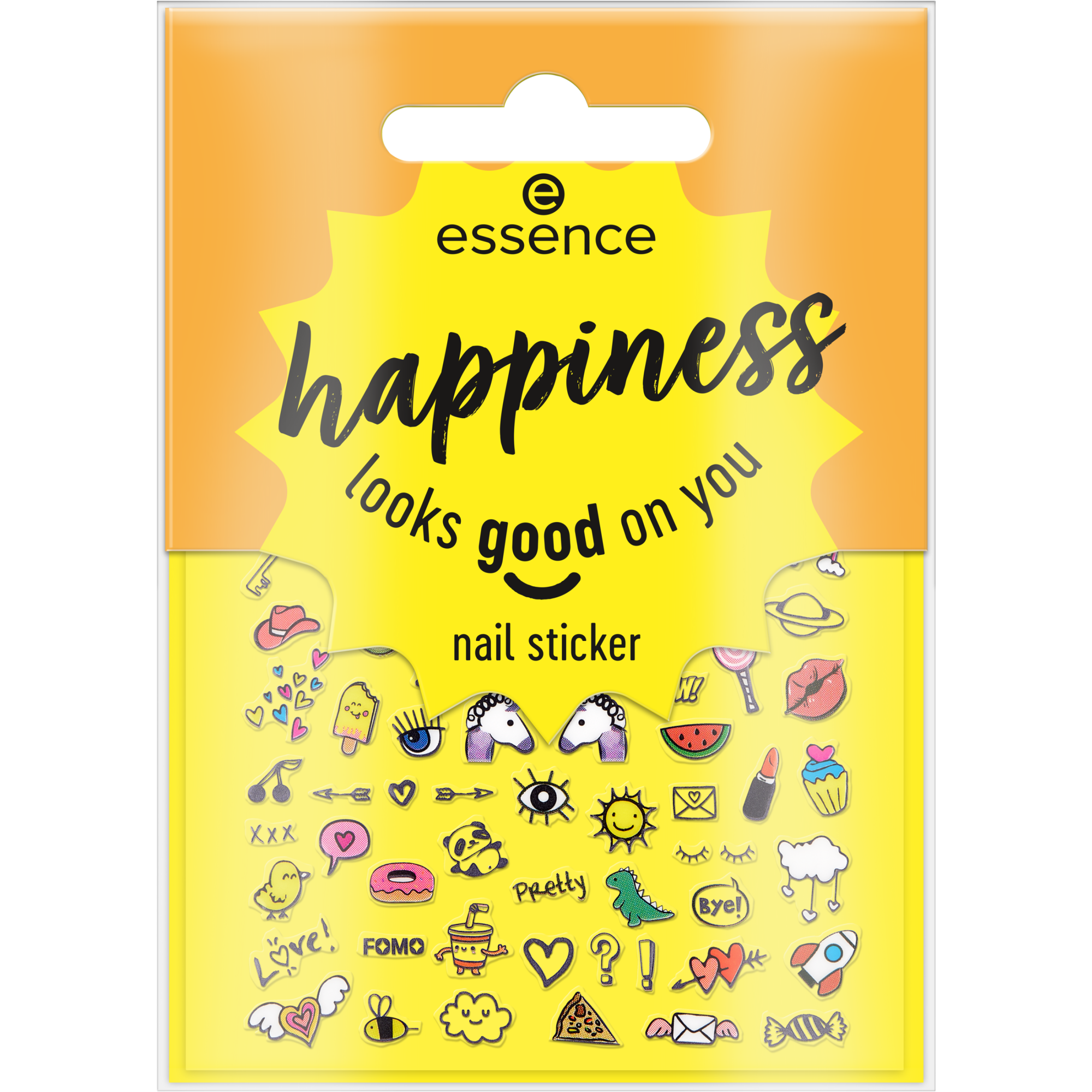 happiness looks good on you nail sticker