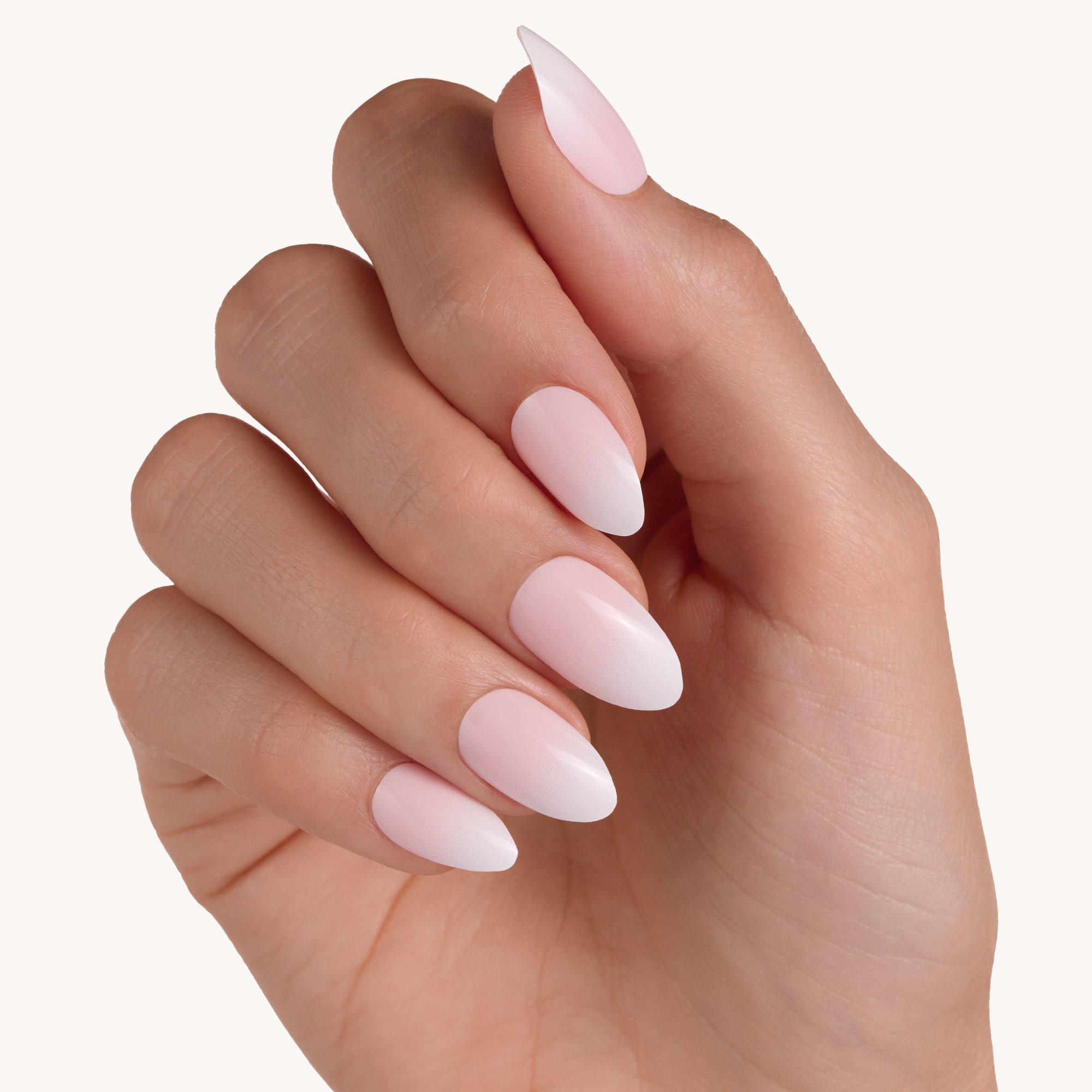 french manicure click-on műköröm