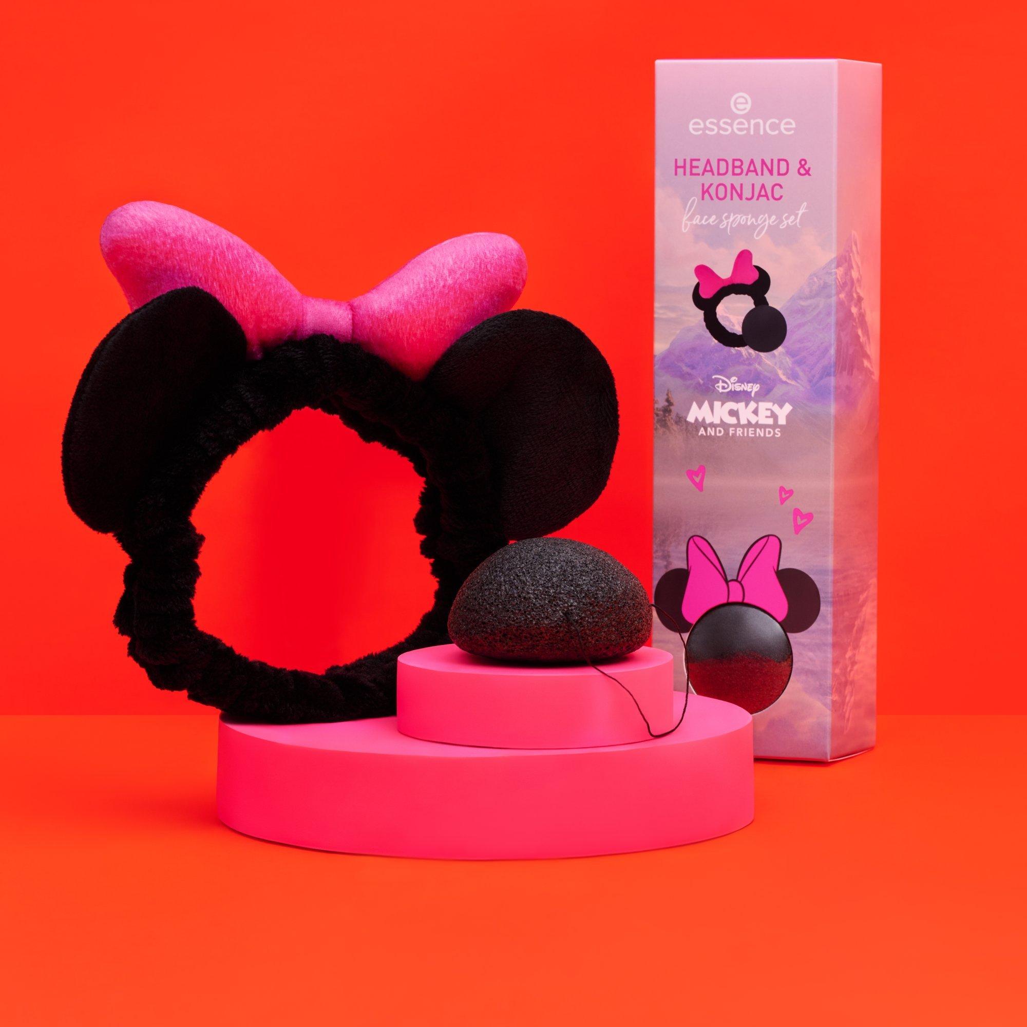 Disney Mickey and Friends headband and konjac face sponge set