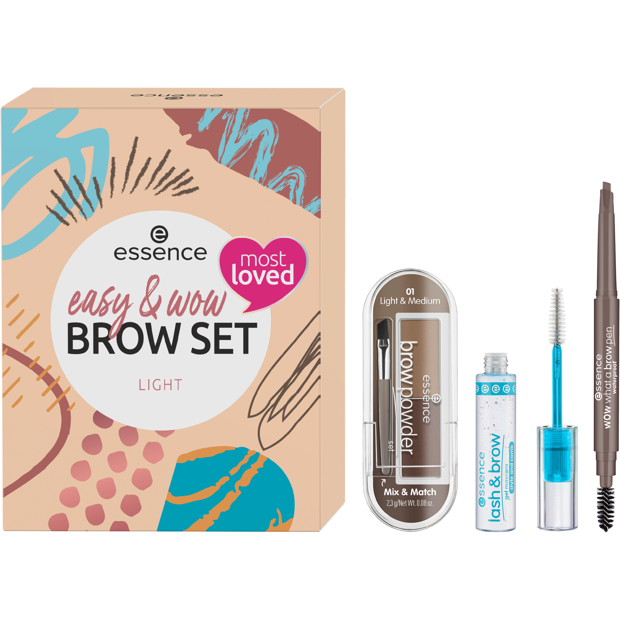 комплект за вежди easy & WOW brow set light