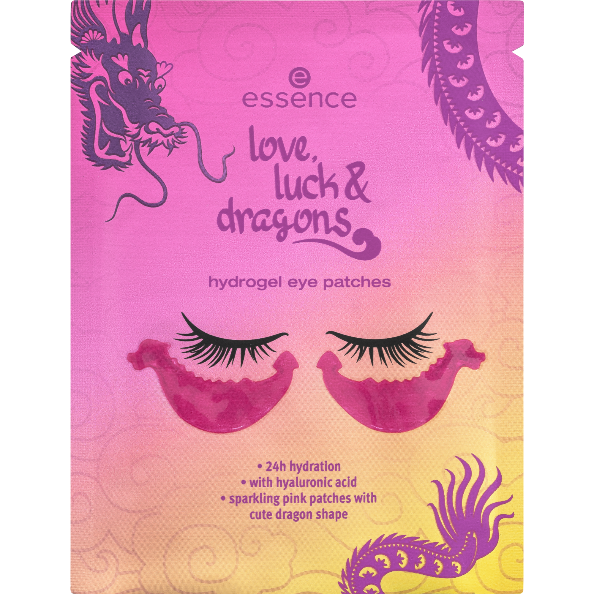 almofadas de olhos de hidrogel love, luck & dragons