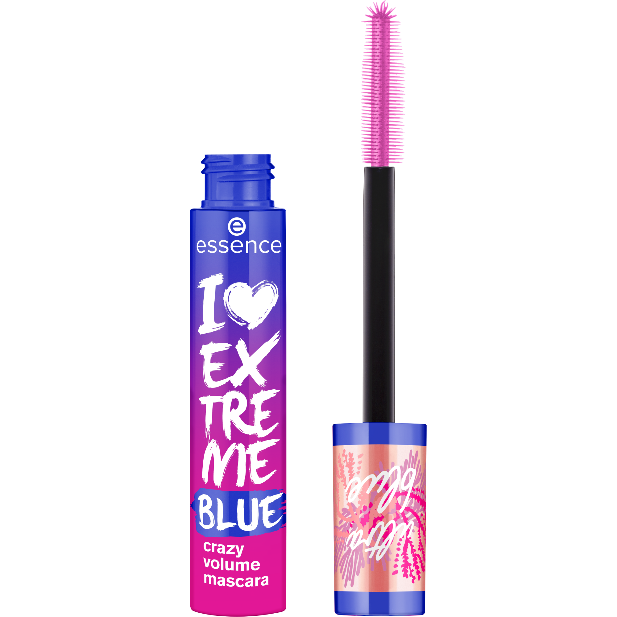 live LIFE in CORAL I LOVE EXTREME BLUE crazy volume mascara