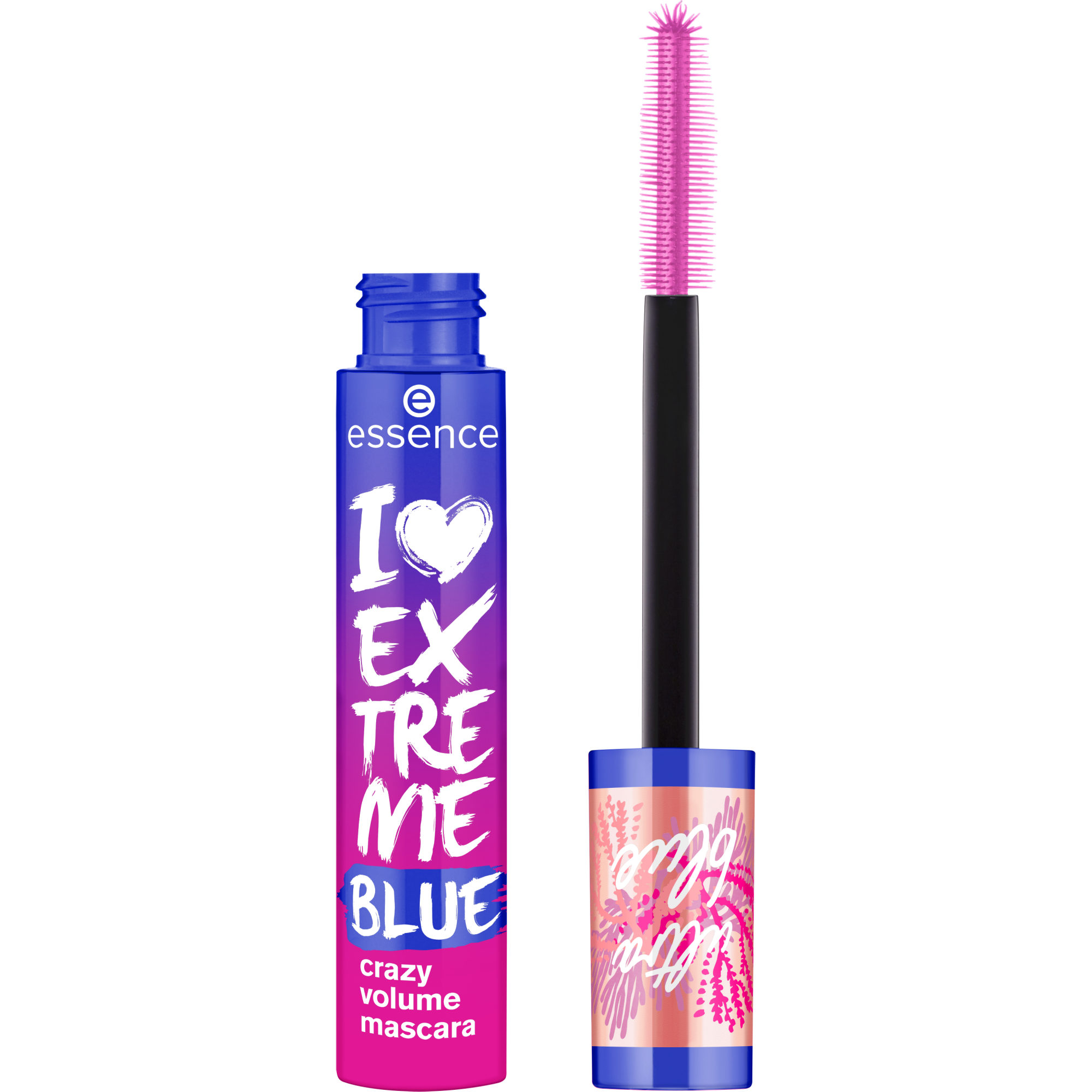 Blakstienų tušas live LIFE in CORAL I LOVE EXTREME BLUE crazy volume mascara