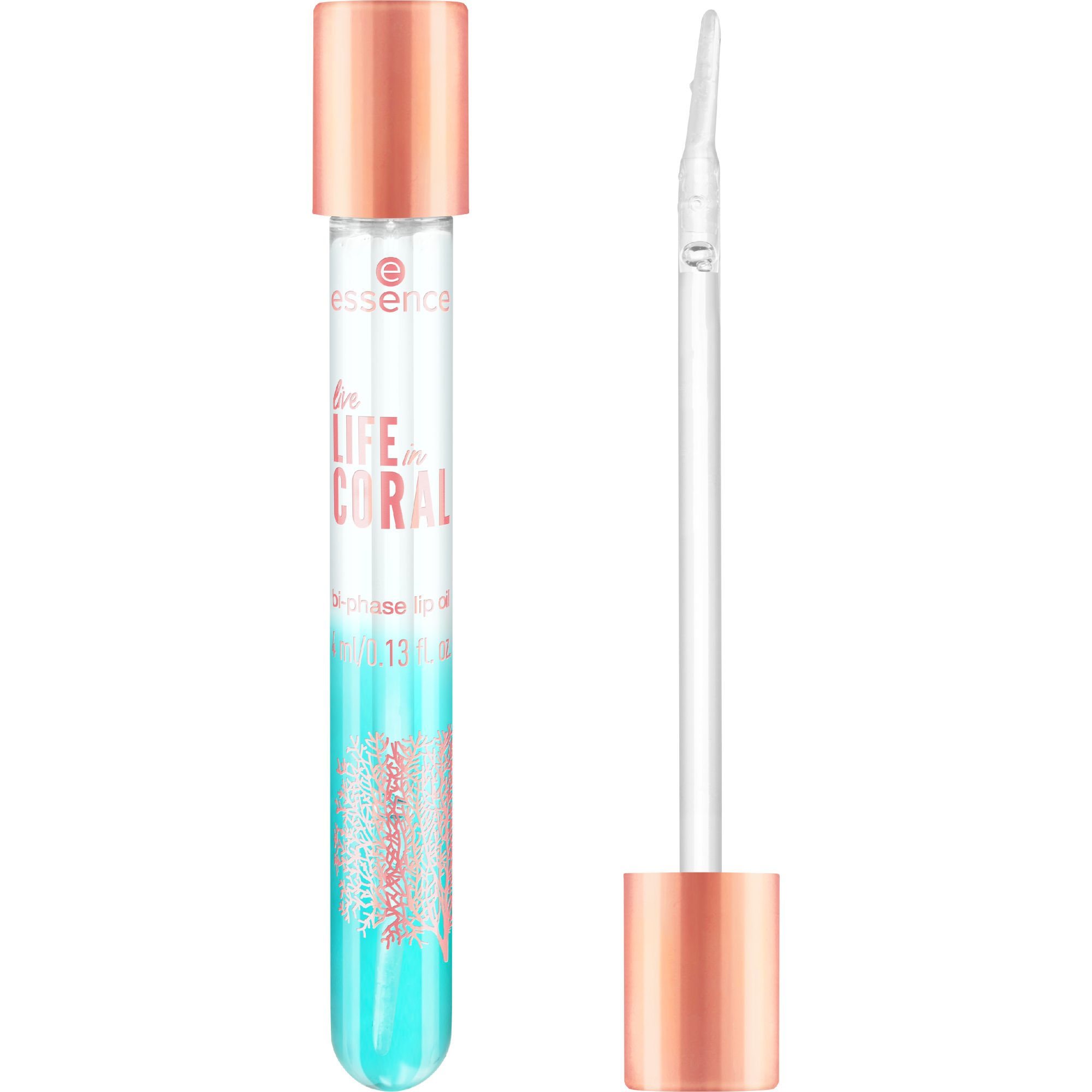 live LIFE in CORAL bi-phase lip oil huile à lèvres biphasée