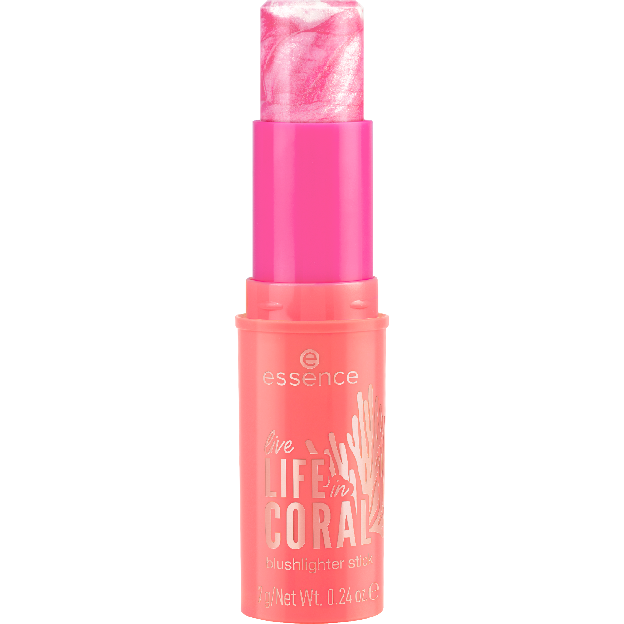 live LIFE in CORAL blushlighter in stick