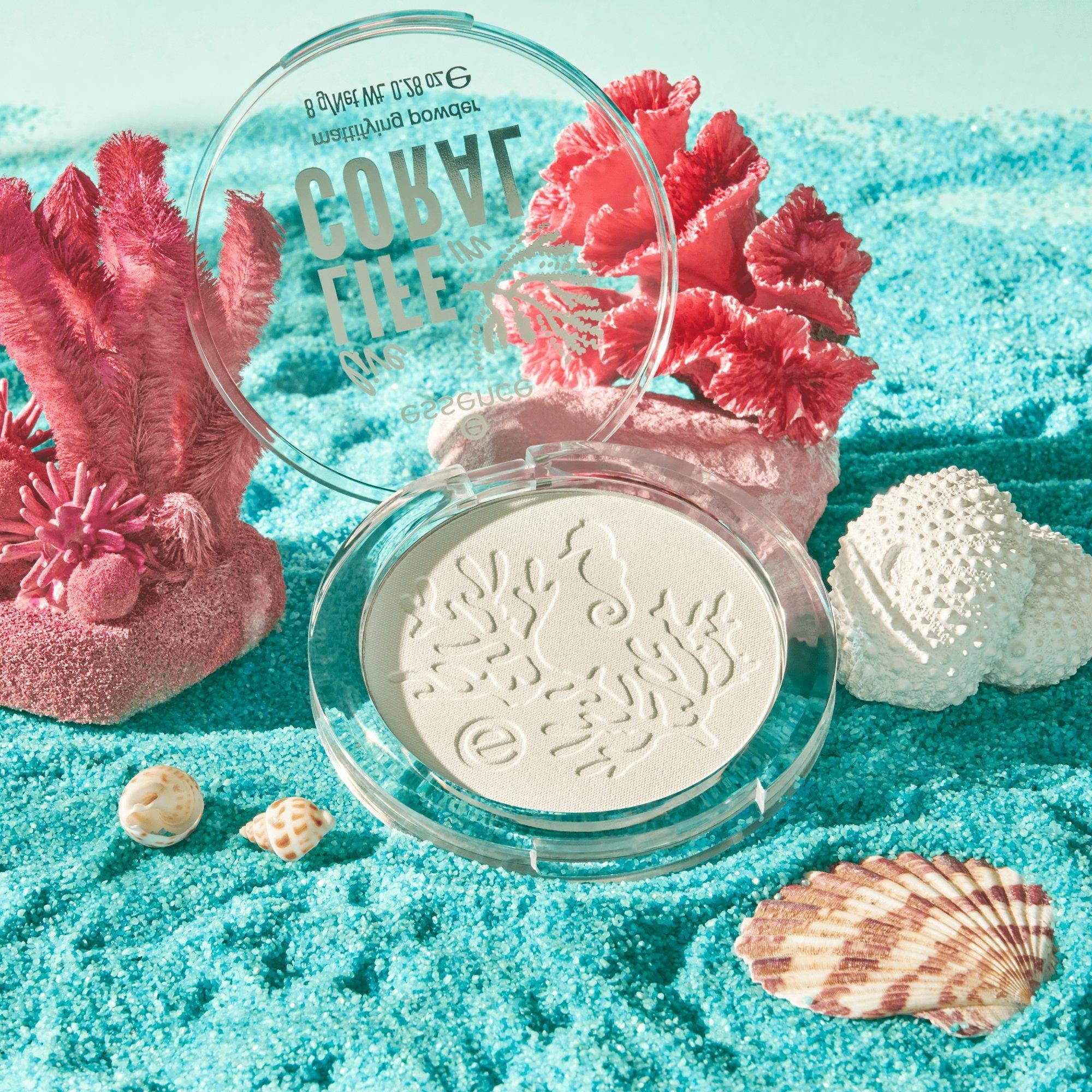 live LIFE in CORAL mattifierande puder