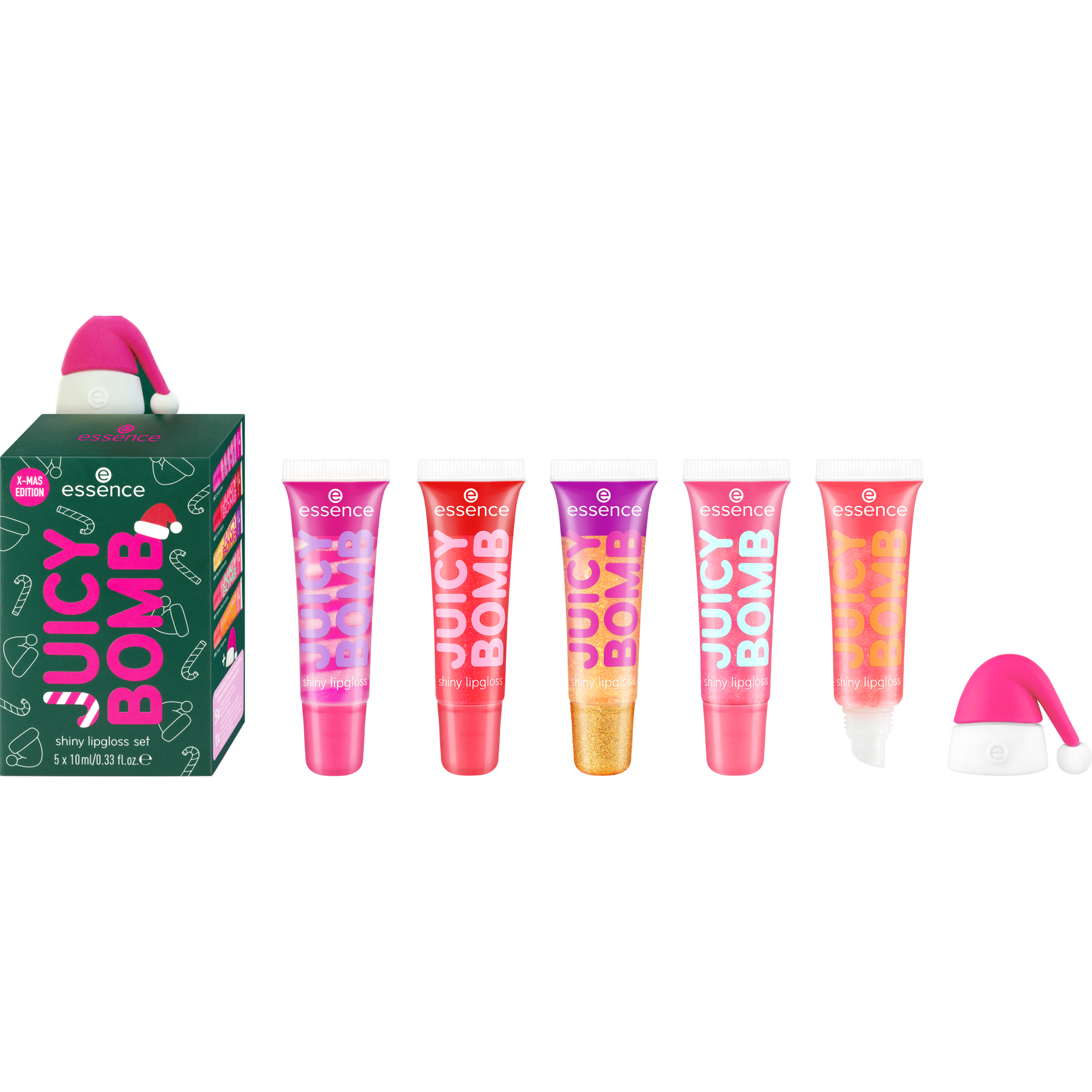 JUICY BOMB Xmas edition shiny lipgloss set