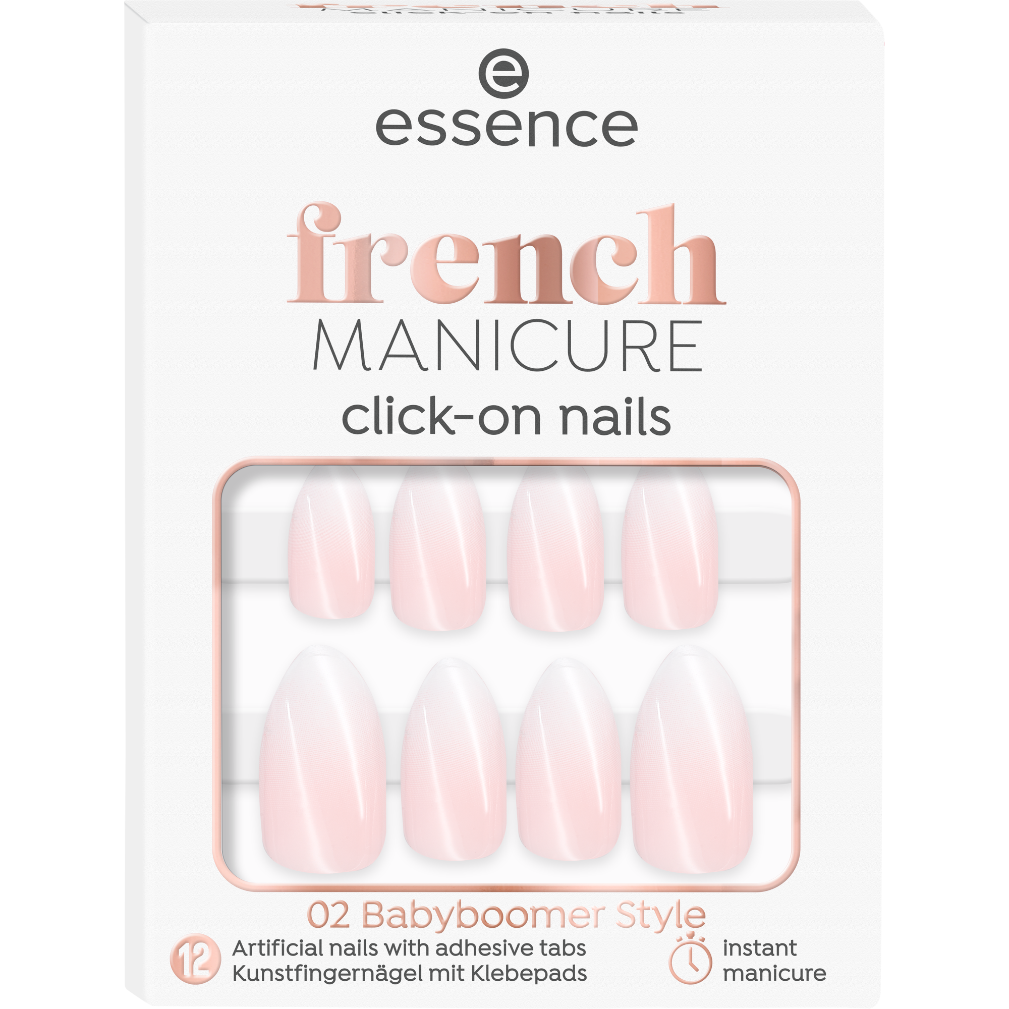 french manicure click & go takma tırnak