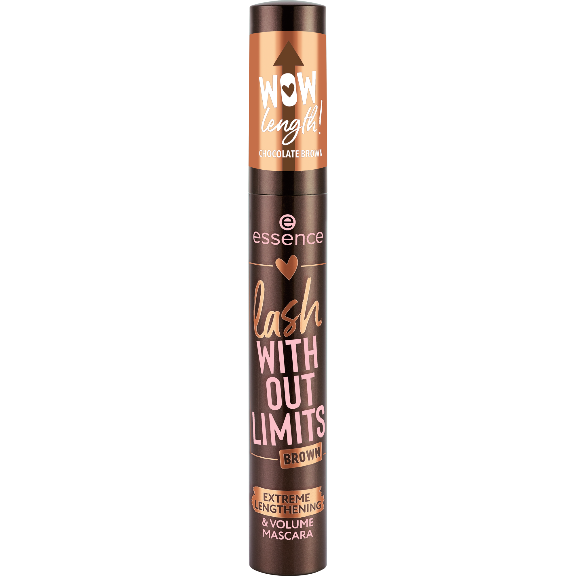 LOVE IT A CHOCO' LOT! lash WITHOUT LIMITS BROWN EXTREME LENGTHENING & VOLUME MASCARA