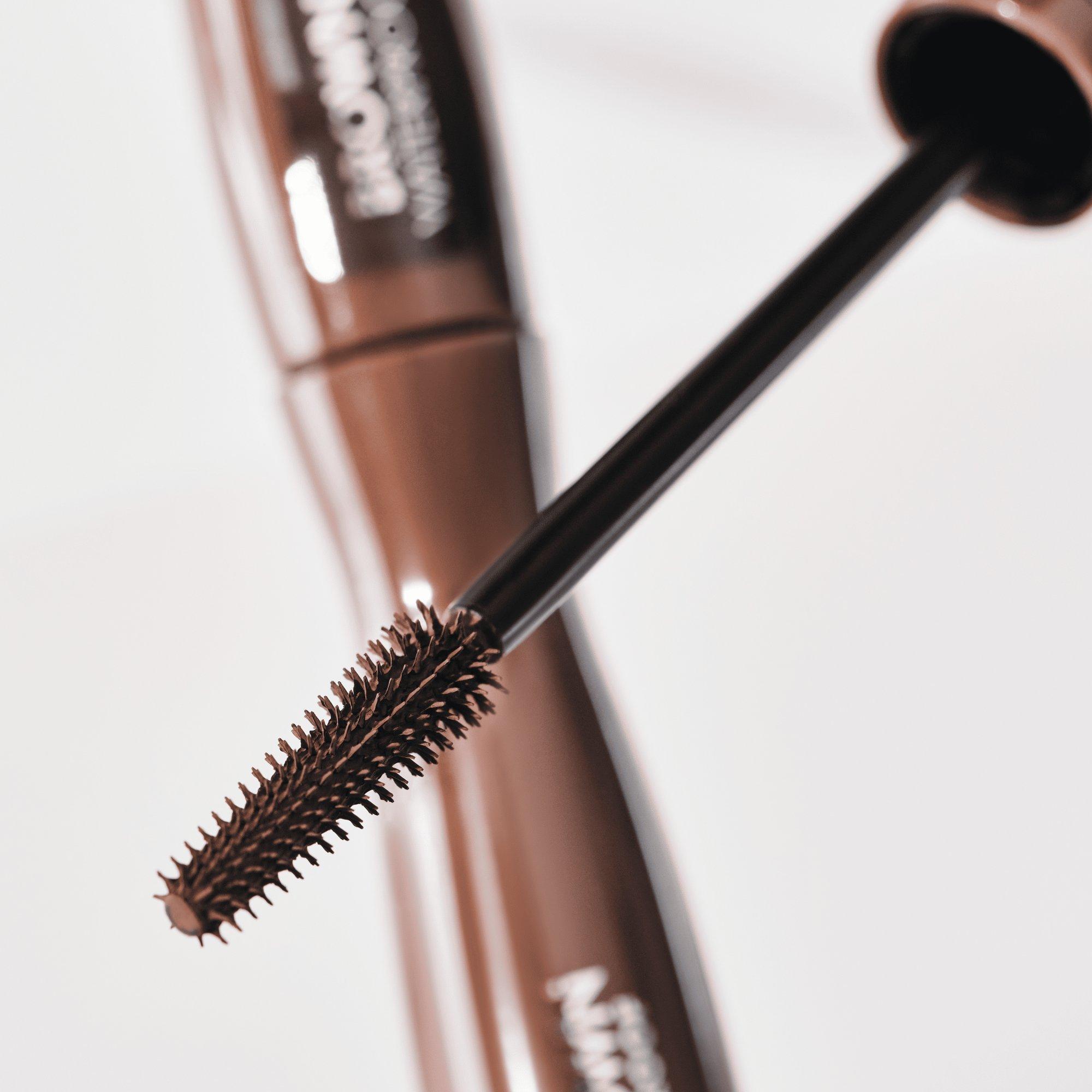 Máscara de pestañas voluminizadora resistente al agua marrón Glam & Doll