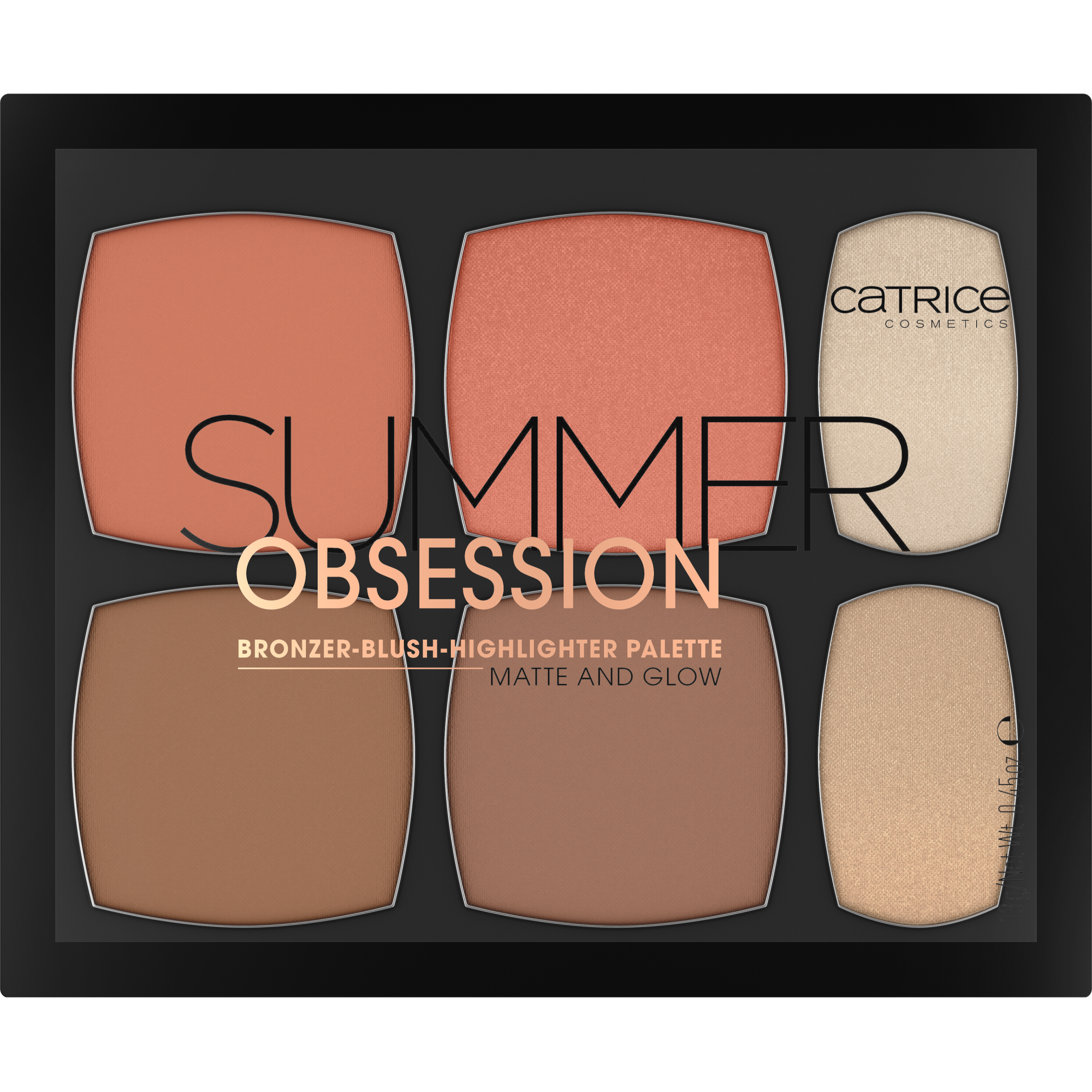 Paleta do twarzy Summer Obsession: rozświetlacz róż i bronzer