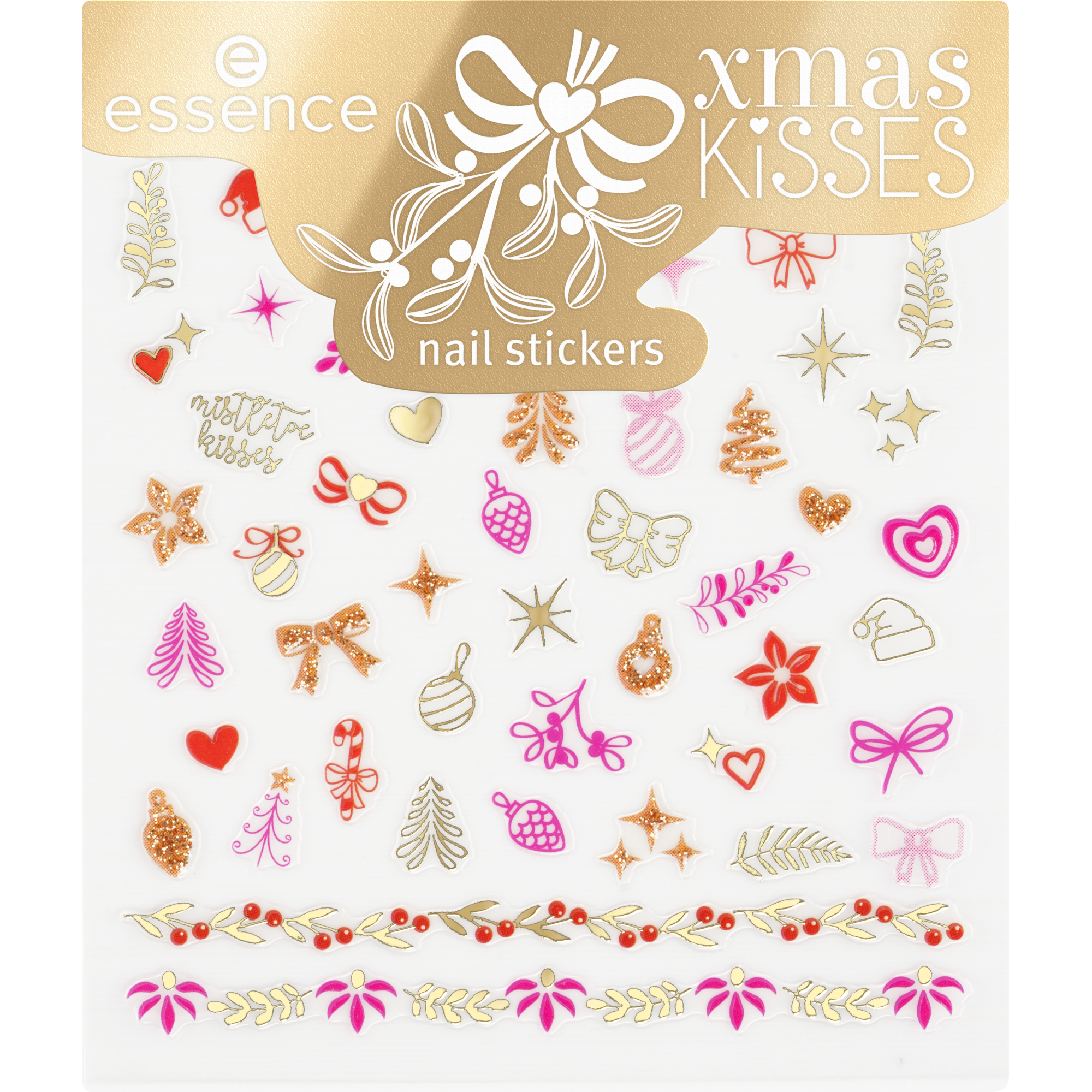 xmas KISSES nagelstickers