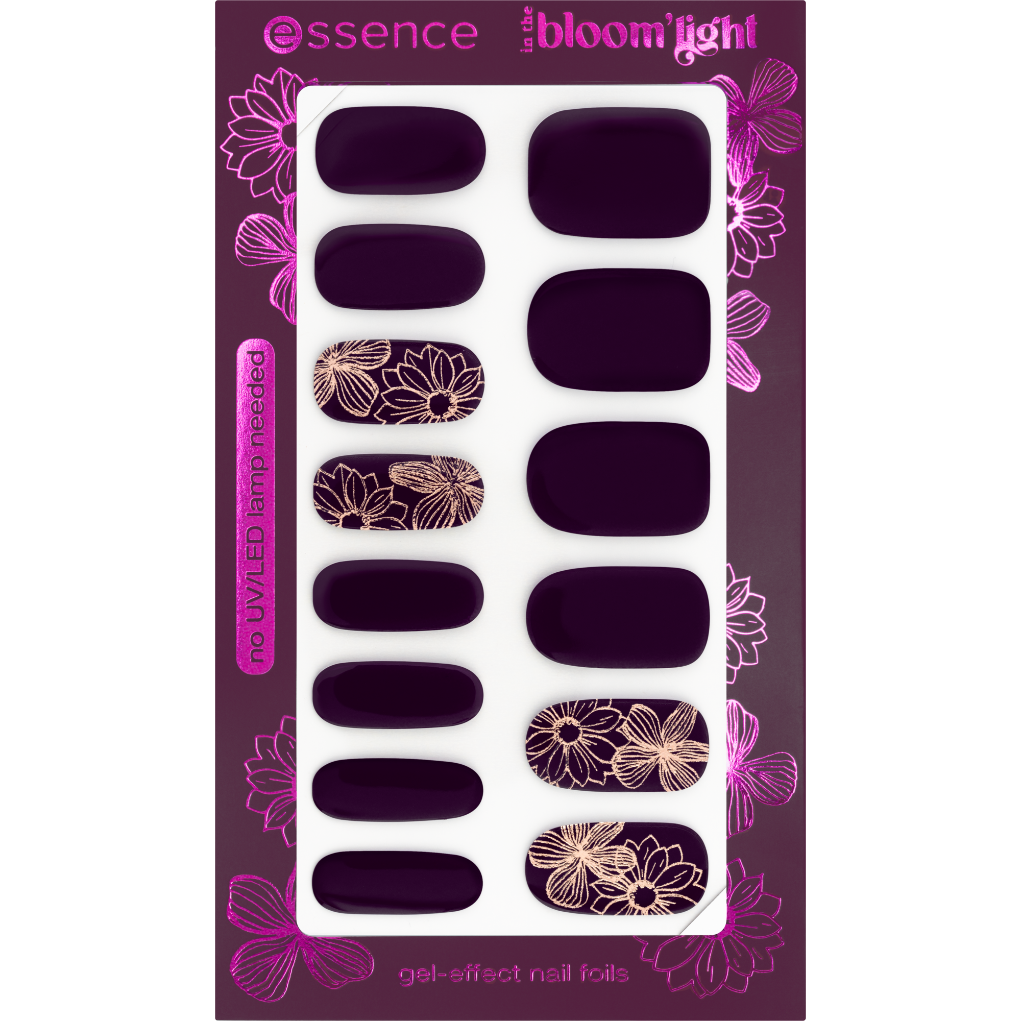 in the bloom'light gel-effect nail foils